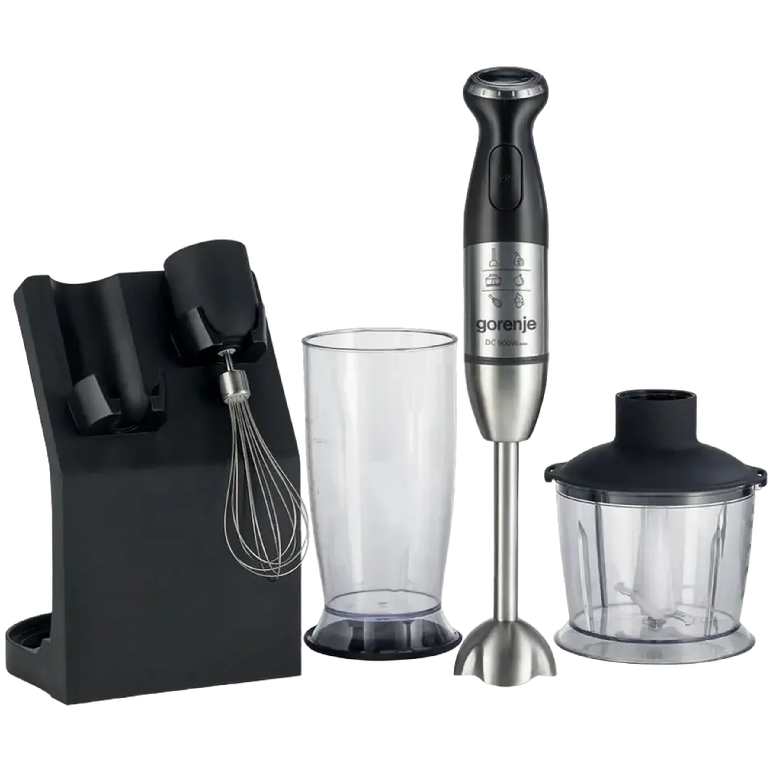 Blender de mână Gorenje HBC807QB, Negru Argintiu
