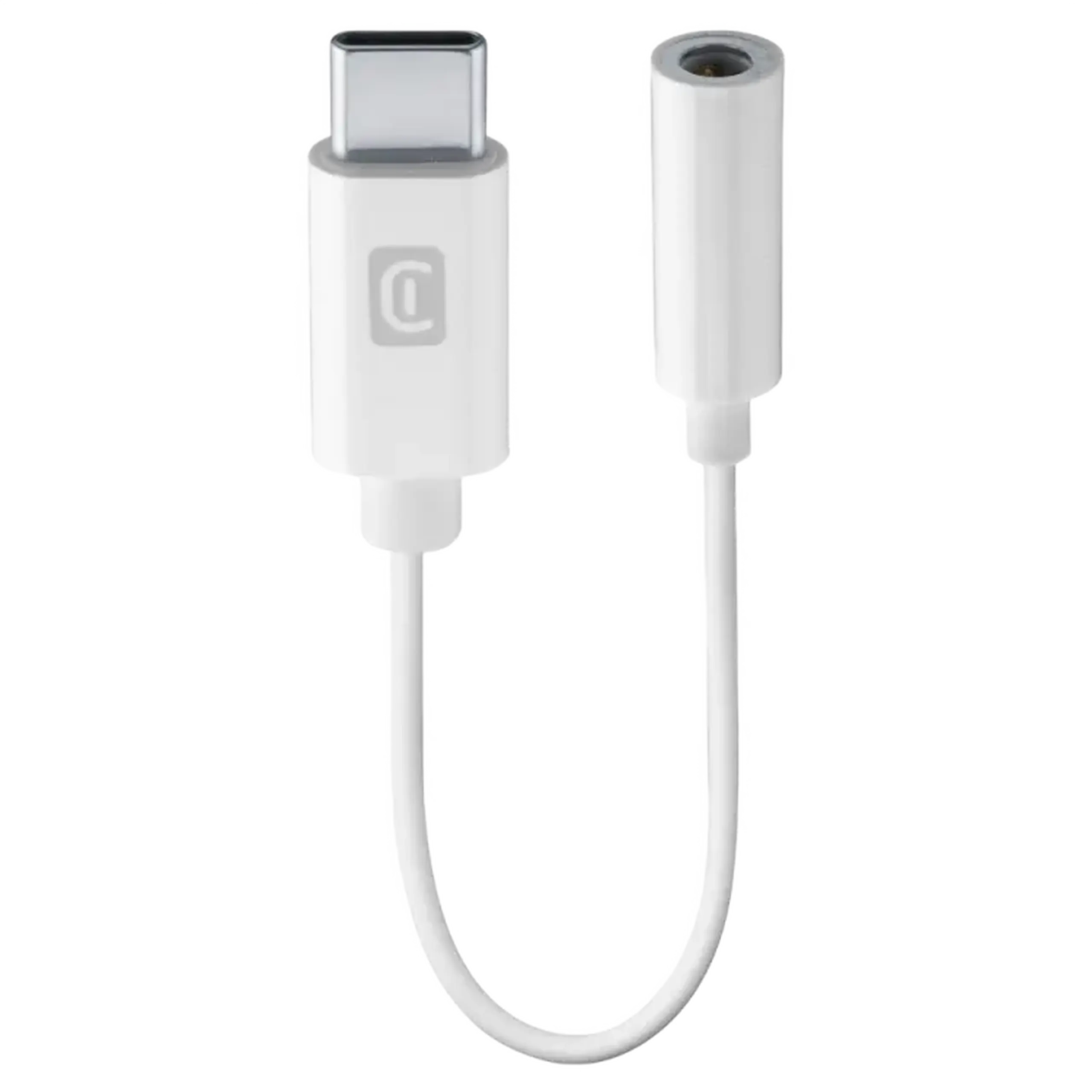 Adaptor USB - C la mufă de 3,5 mm, Cellularline, alb