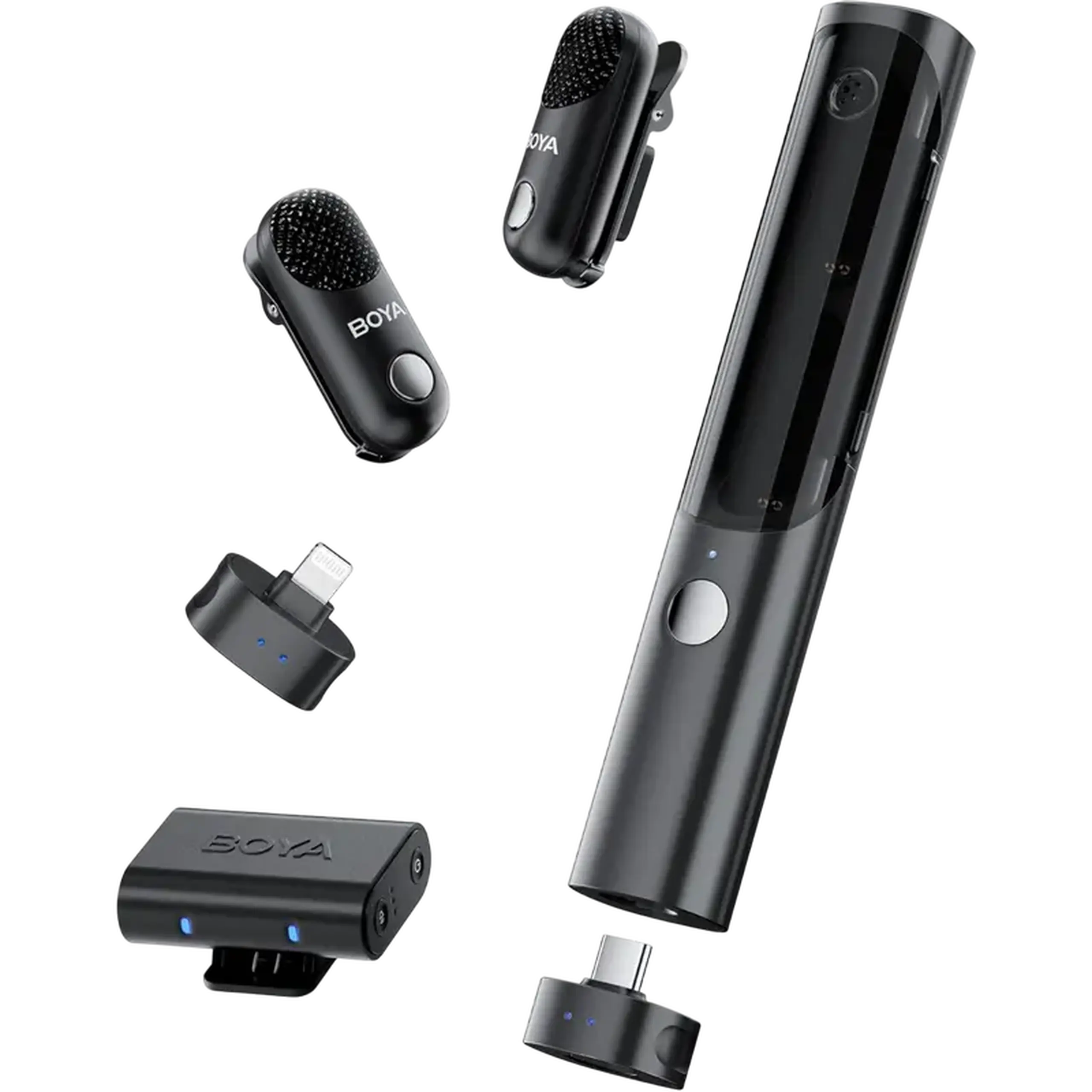 Microfon Wireless Boya Magic Ultracompact (Lightning / Tip C/3,5 mm - 2 microfon), Negru 02