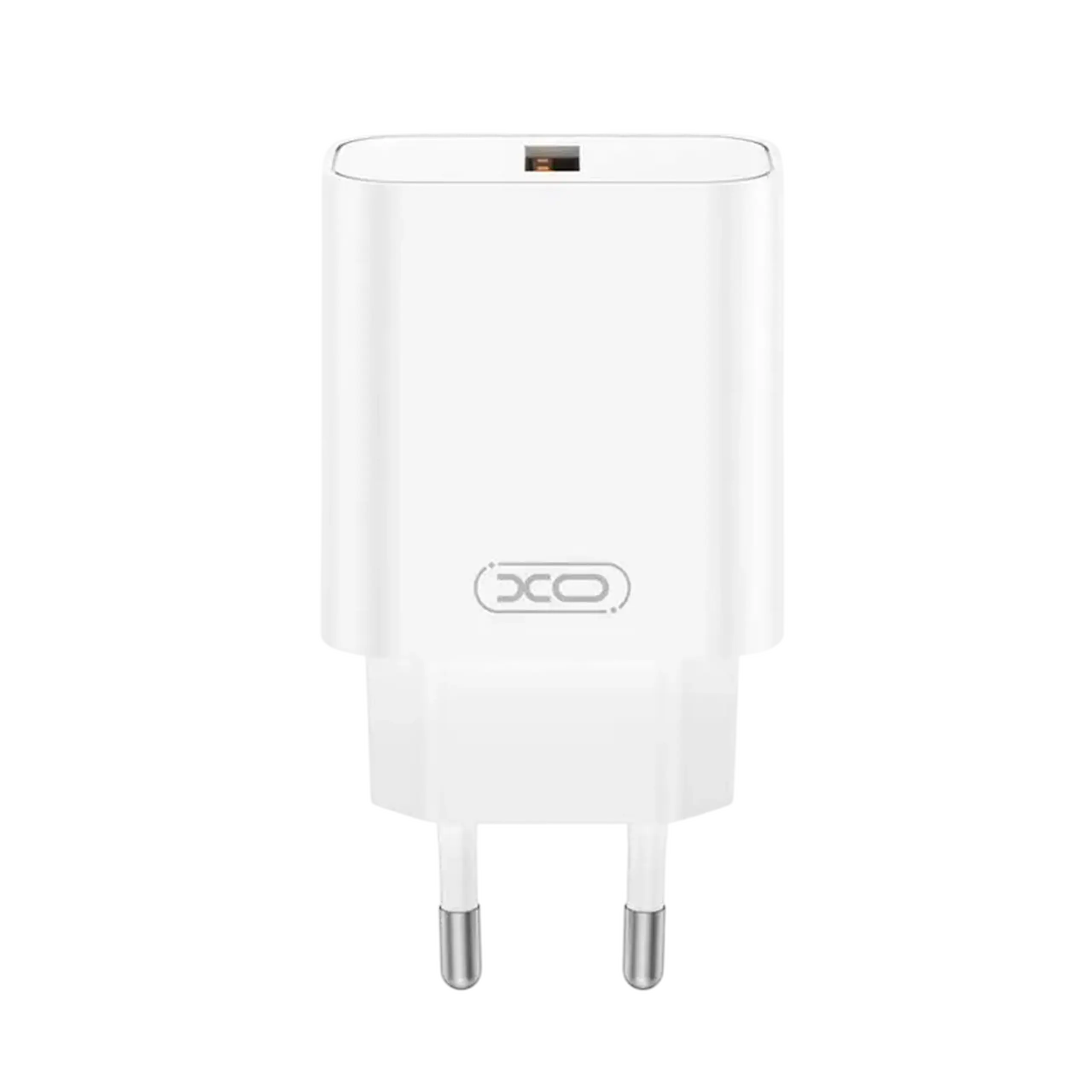 Incarcator de perete XO, 1USB, QC18W + cablu Lightning, CE33, Alb