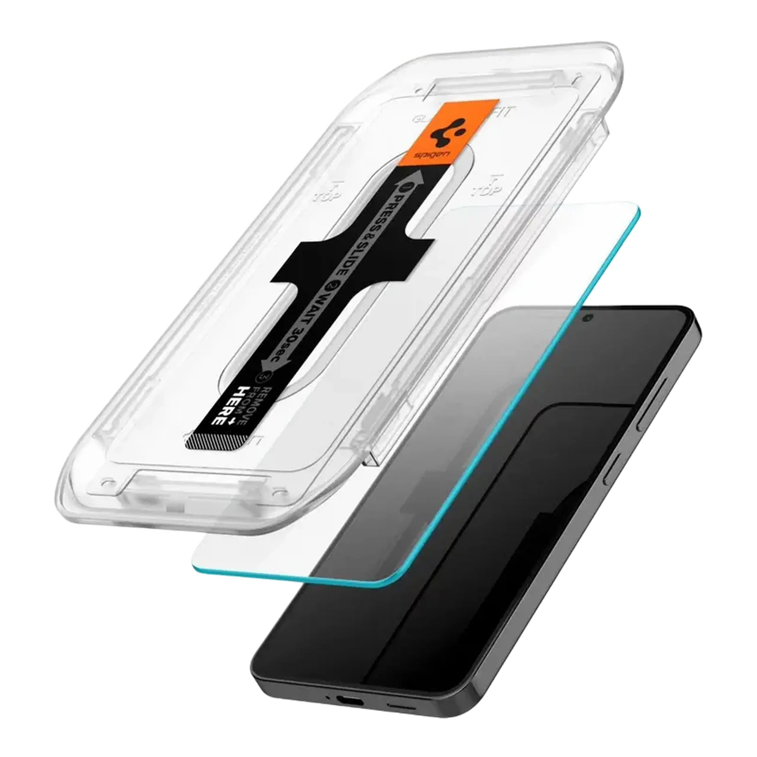 Spigen Samsung S24/S25, EZ FIT, 2buc, Sticla Securizata, Transparenta
