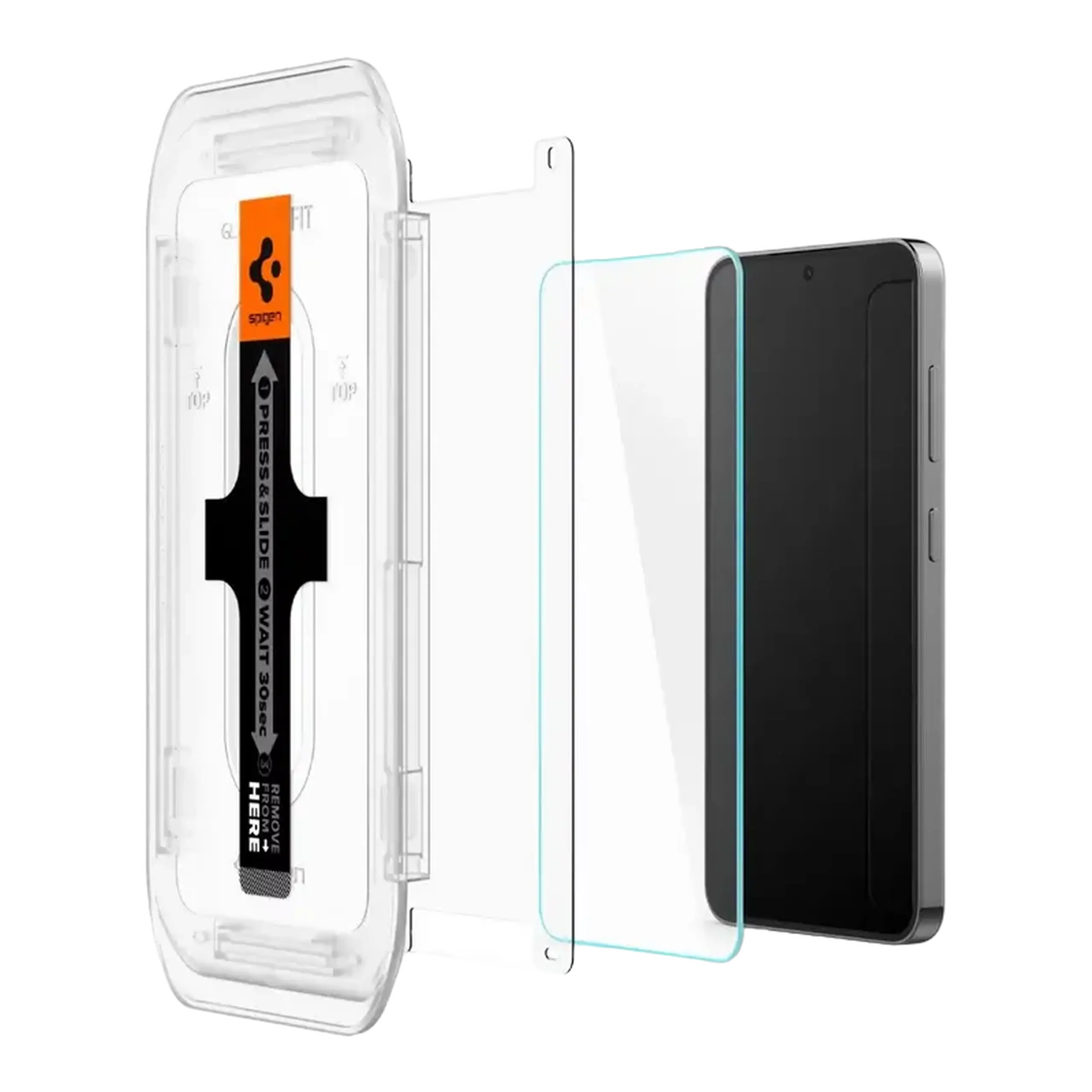 Spigen Samsung S24/S25, EZ FIT, 2buc, Sticla Securizata, Transparenta