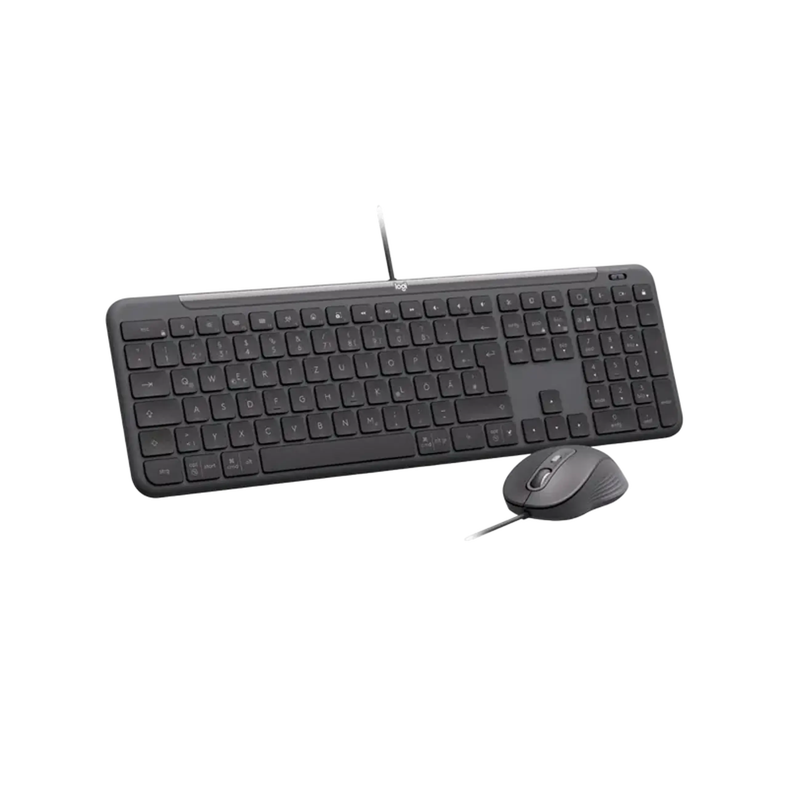 Set Tastatură + Mouse Logitech Signature Slim MK620, Cu fir, Negru
