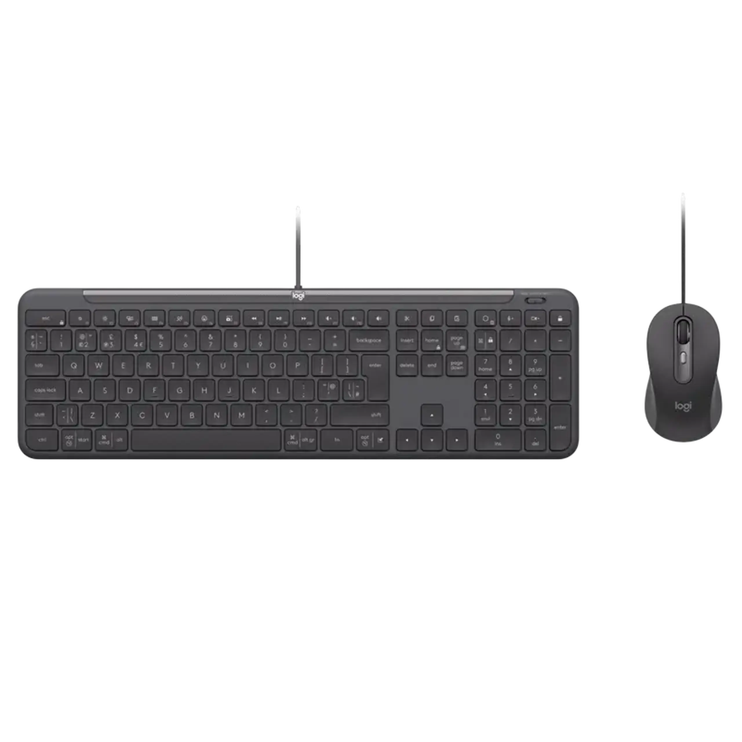 Set Tastatură + Mouse Logitech Signature Slim MK620, Cu fir, Negru