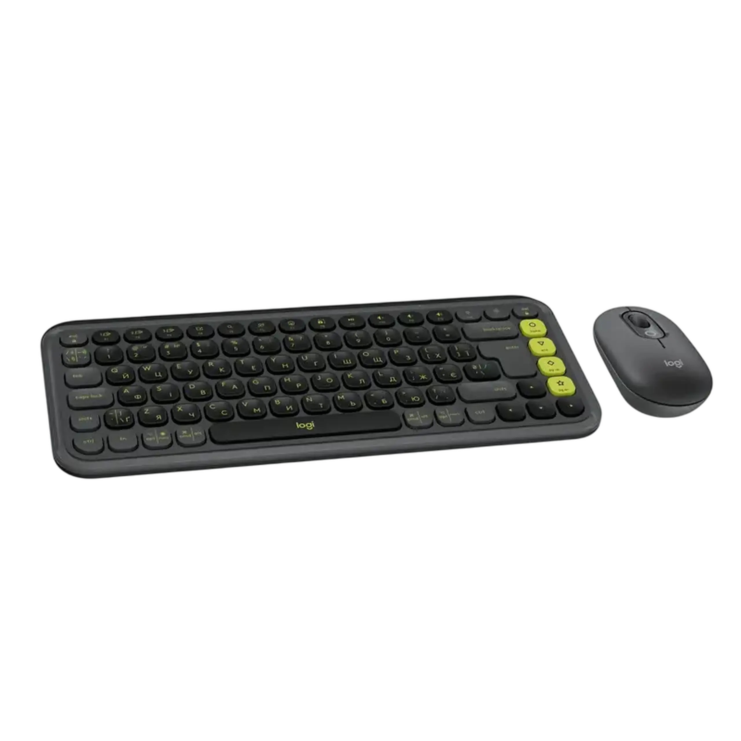 Set Tastatură + Mouse Logitech POP ICON Combo, Fără fir, Grafit