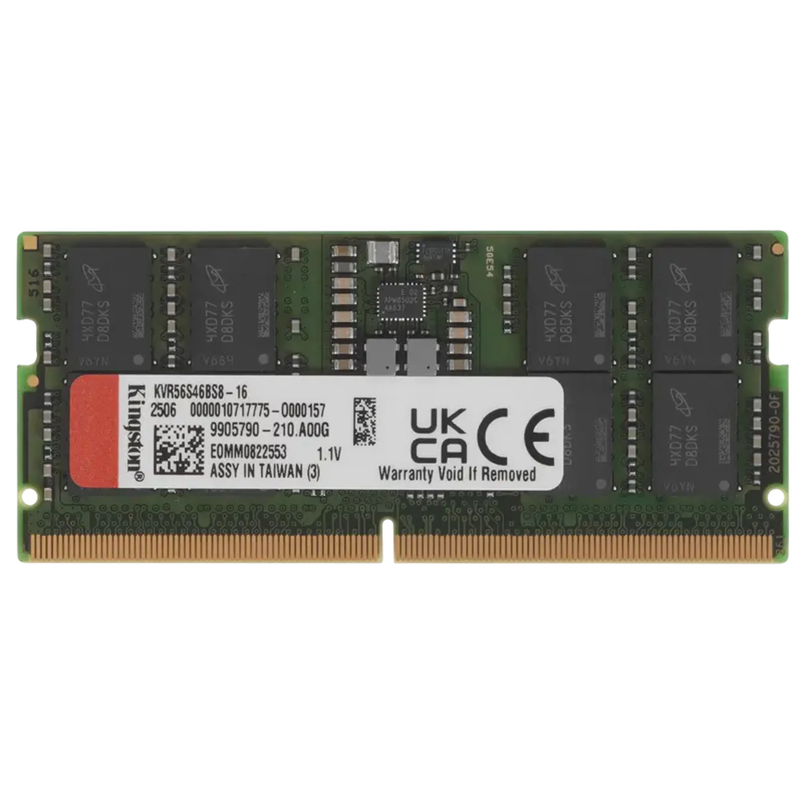 Memorie RAM Kingston ValueRAM, DDR5 SDRAM, 5600 MHz, 16GB, KVR56S46BS8-16
