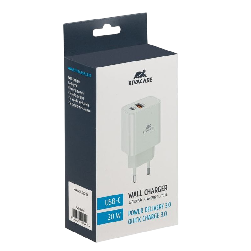 Încărcător Rivacase PS4102 W00, 20W, Alb