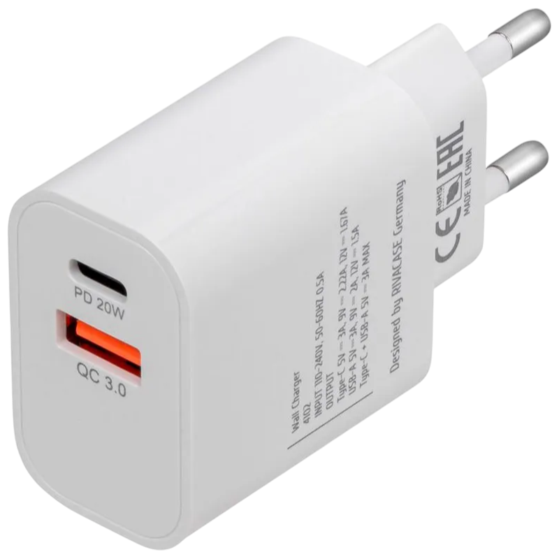 Încărcător Rivacase PS4102 W00, 20W, Alb