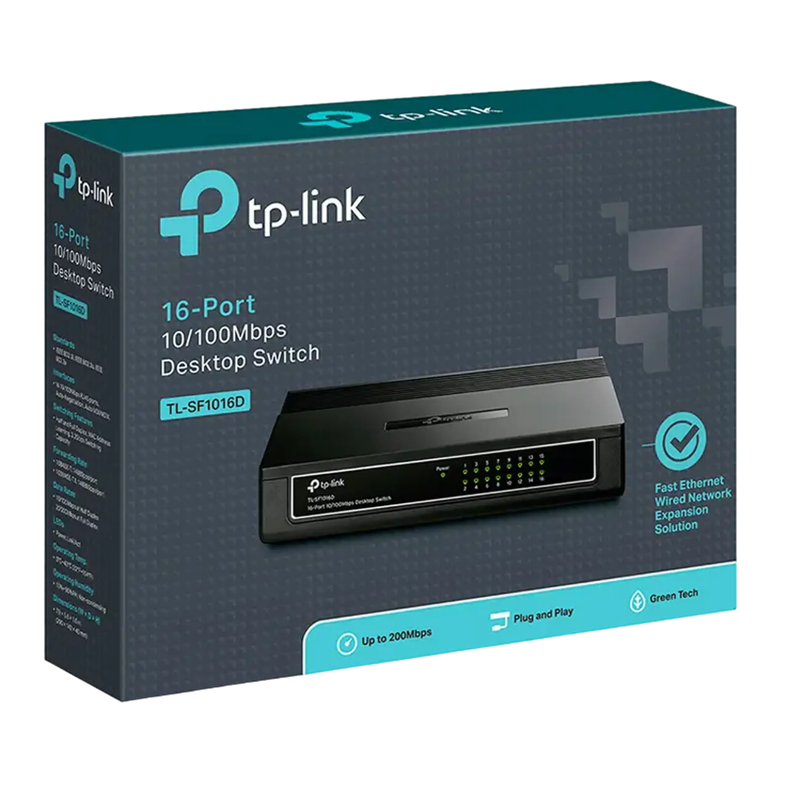 Switch de rețea TP-LINK TL-SF1016D, 16x 10/100 Mbps