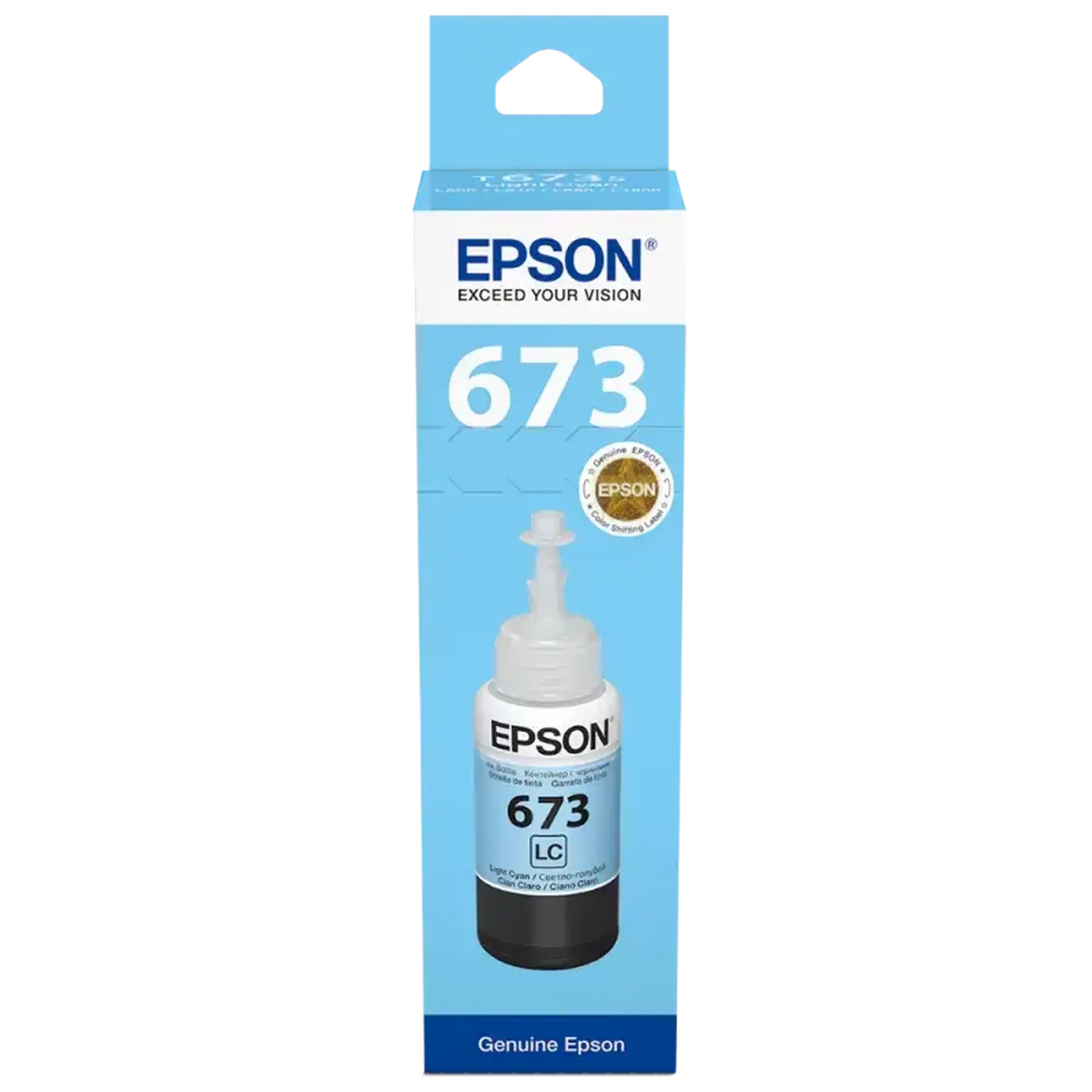 Recipient de cerneală Epson T673, 70ml, Albastru Deschis