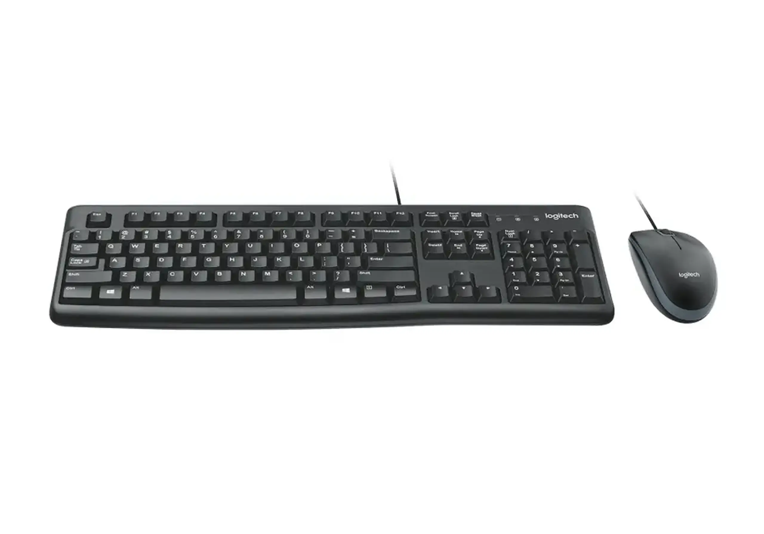 Set Tastatură + Mouse Logitech MK120, Cu fir, Negru