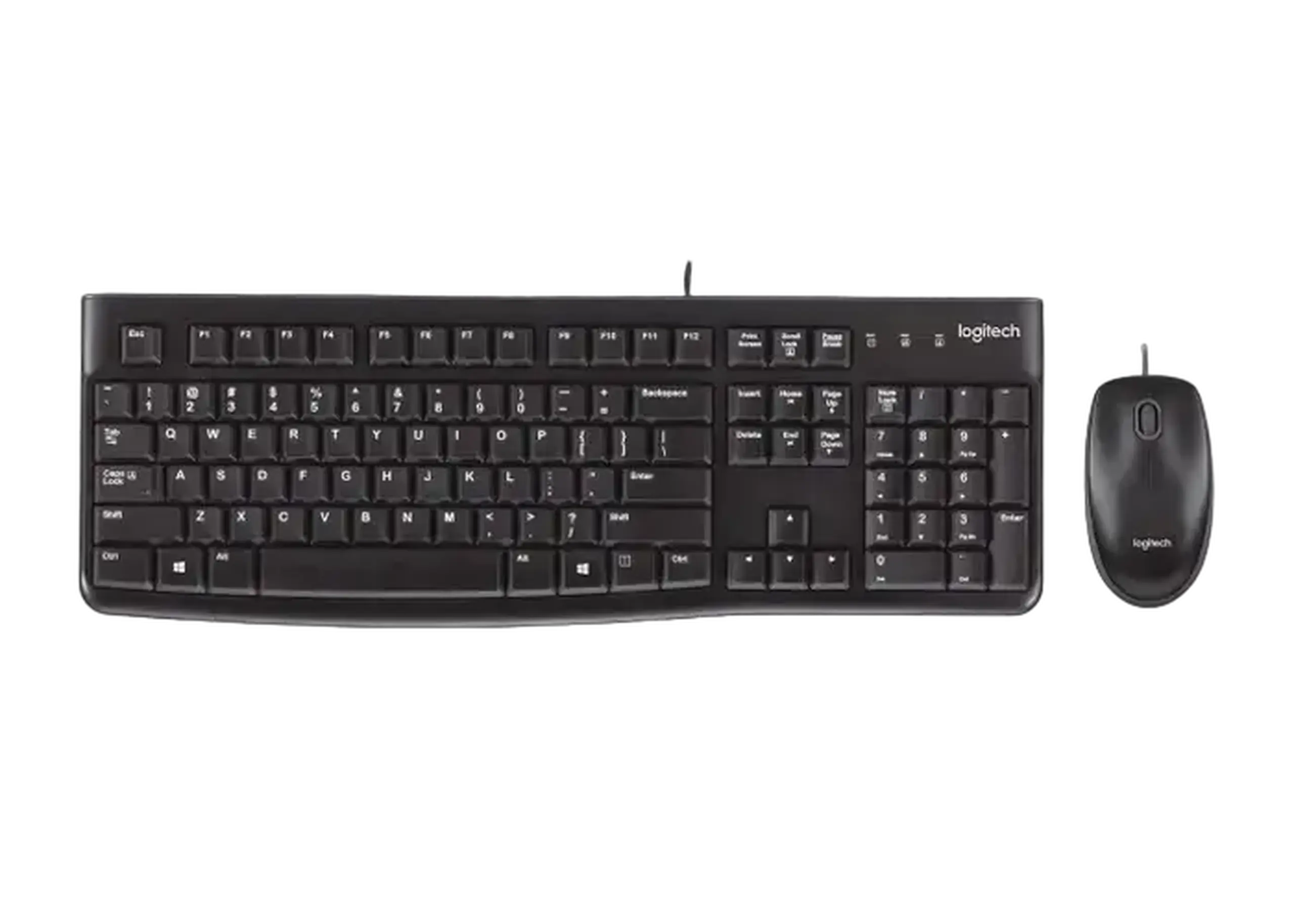 Set Tastatură + Mouse Logitech MK120, Cu fir, Negru
