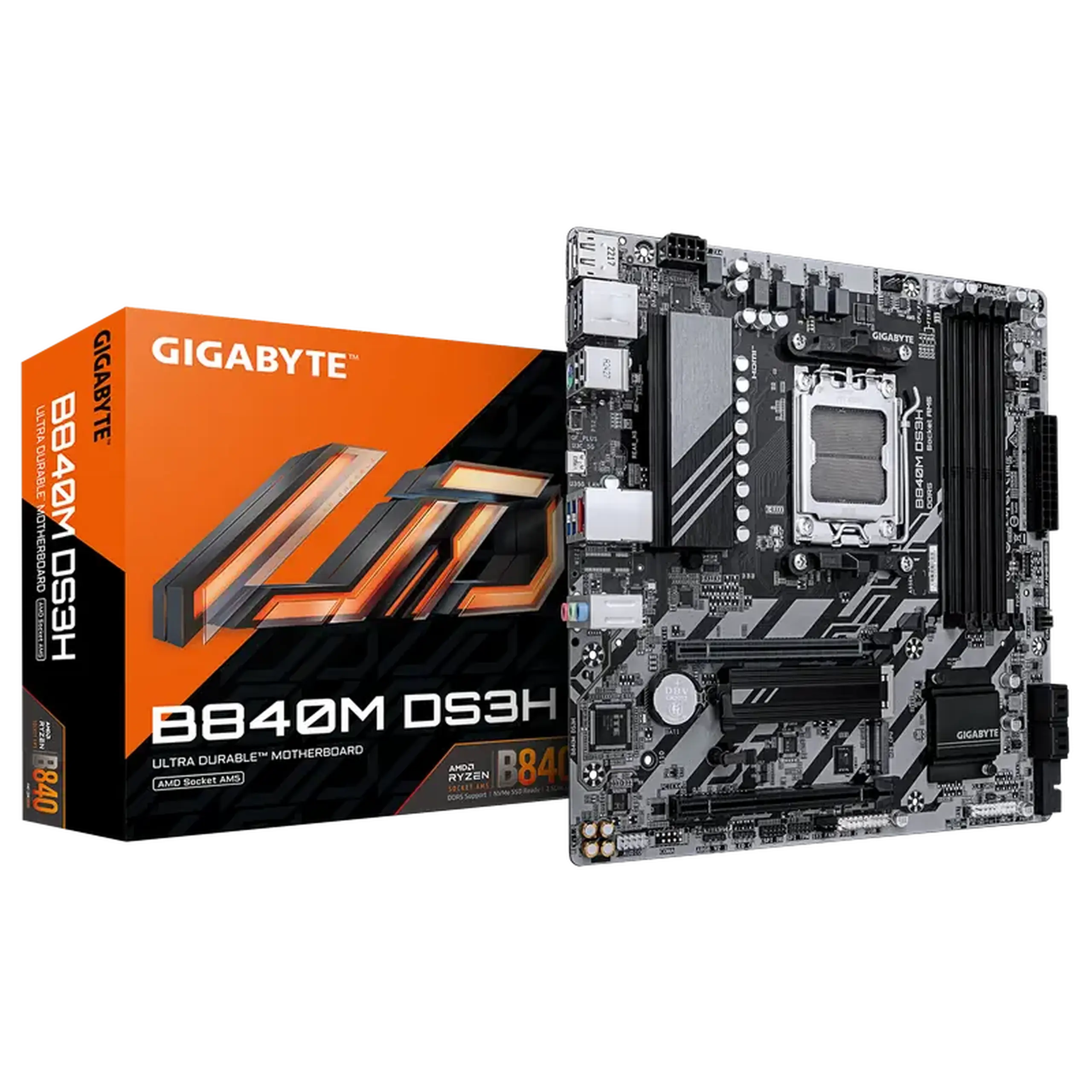 Placă de bază Gigabyte B840M DS3H, AM5, AMD B840, Micro-ATX