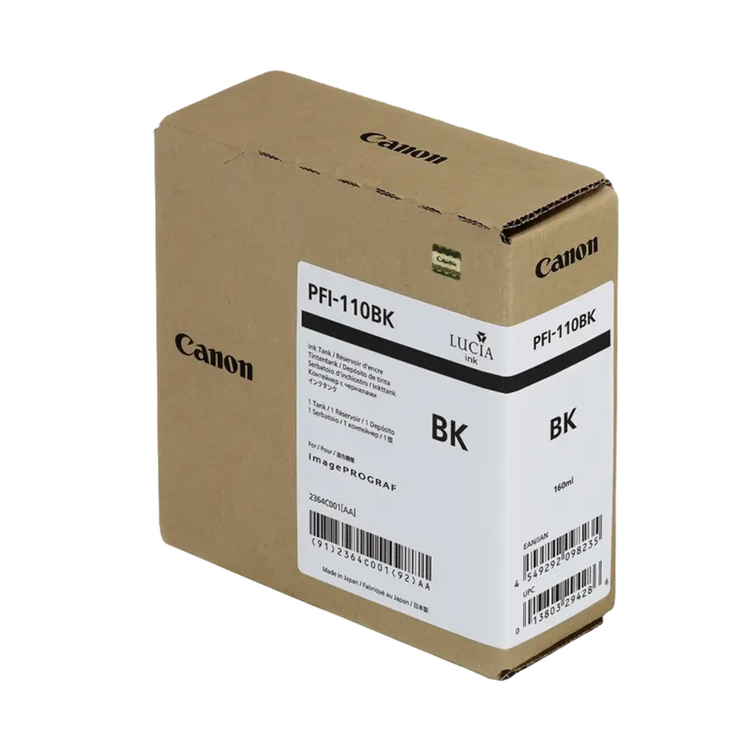 Cartuș de cerneală Canon PFI-110, 160ml, Negru
