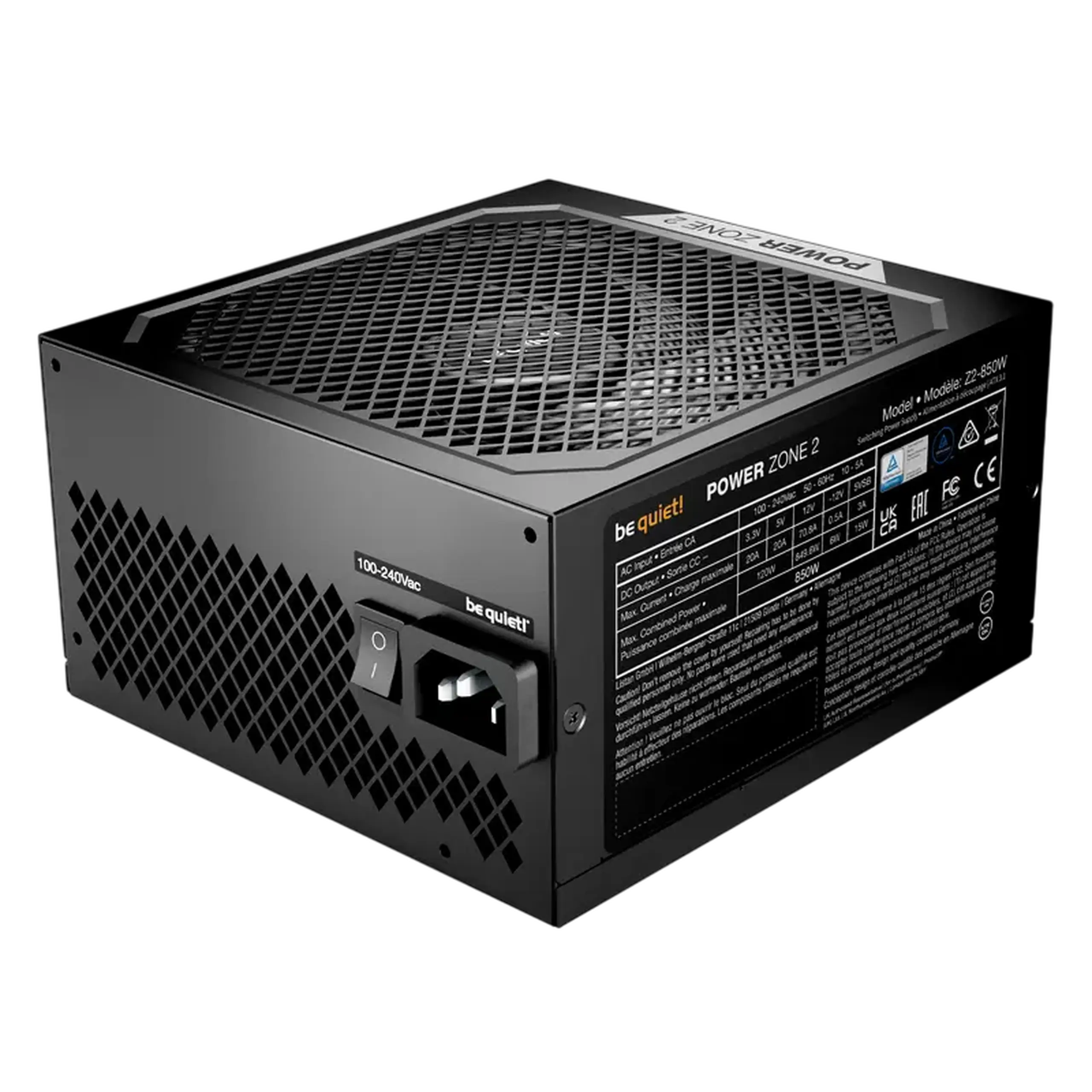 Sursă Alimentare PC be quiet! Power Zone 2, 850W, ATX, Complet modular