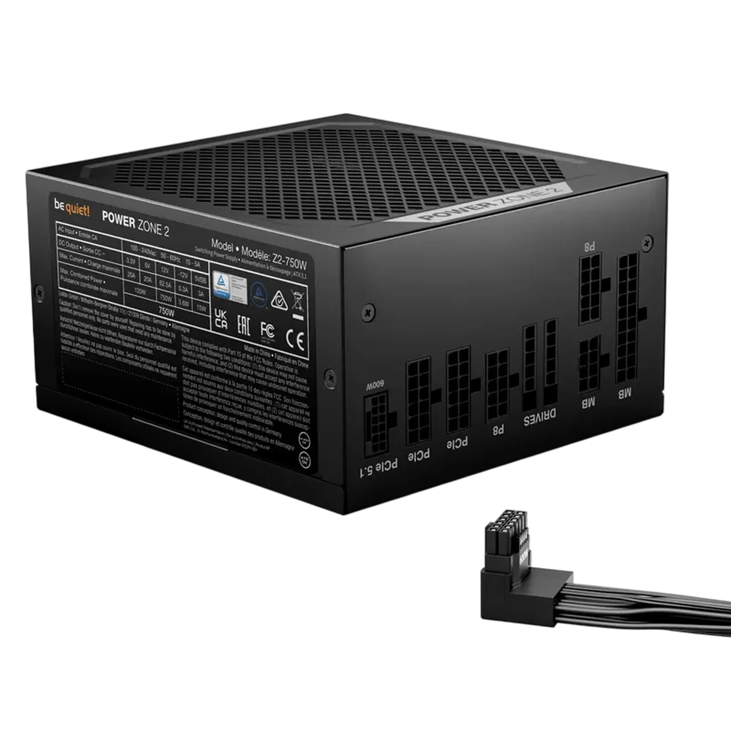 Sursă Alimentare PC be quiet! Power Zone 2, 750W, ATX, Complet modular