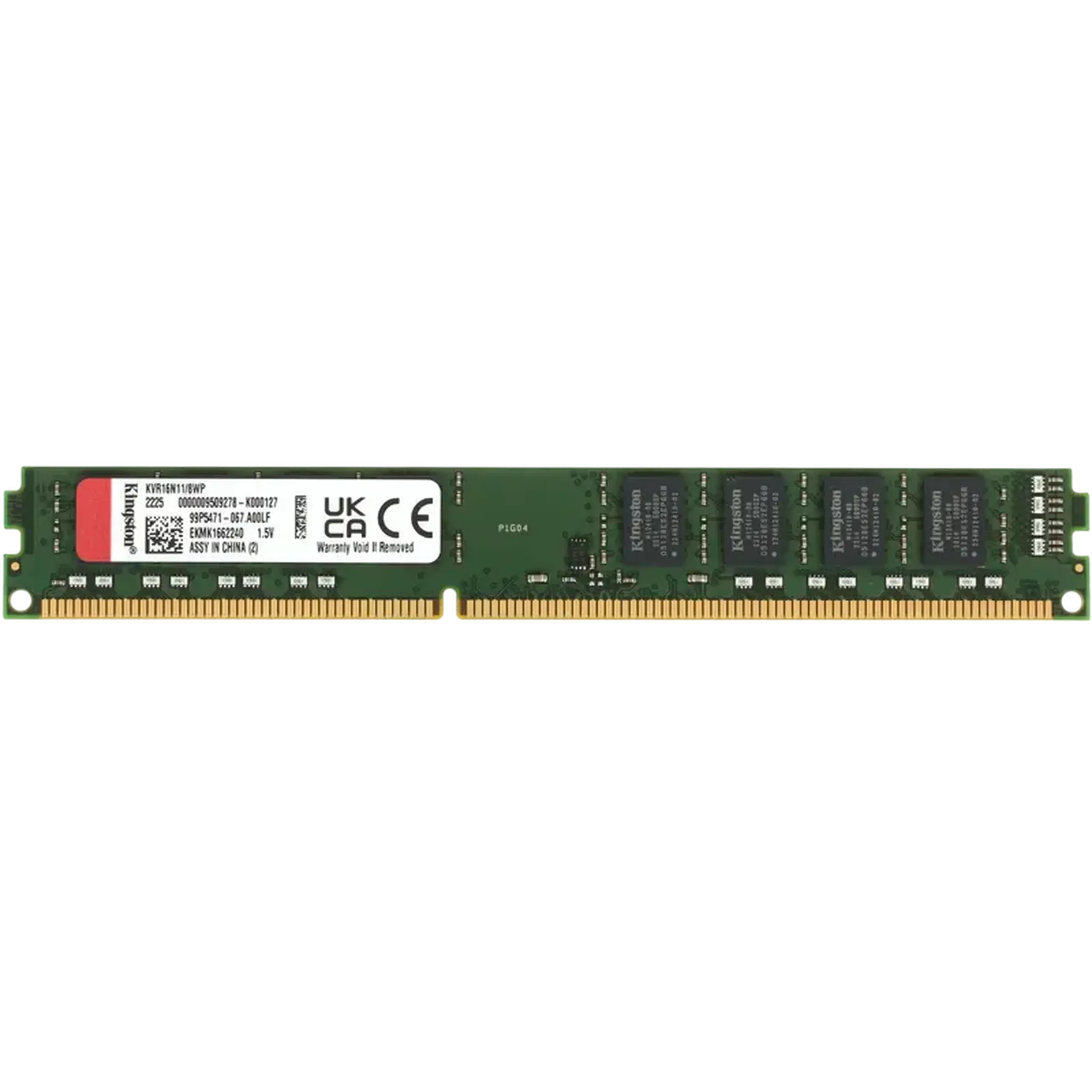 Memorie RAM Kingston ValueRAM, DDR3 SDRAM, 1600 MHz, 8GB, KVR16N11/8WP