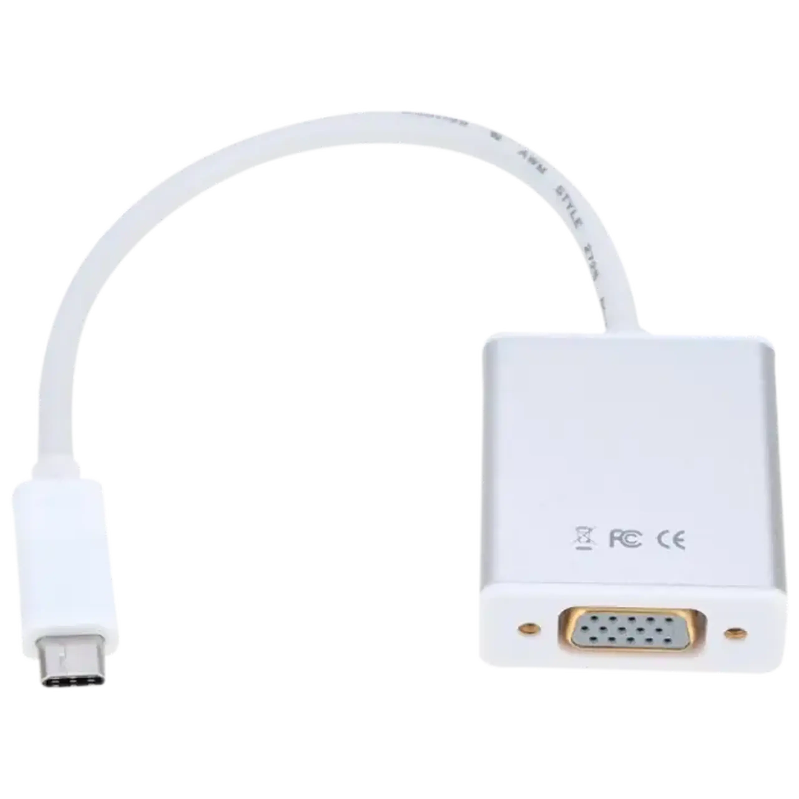 Adaptor Video APC Electronic APC-631006, Type-C - VGA D-Sub, 0,15m, Alb