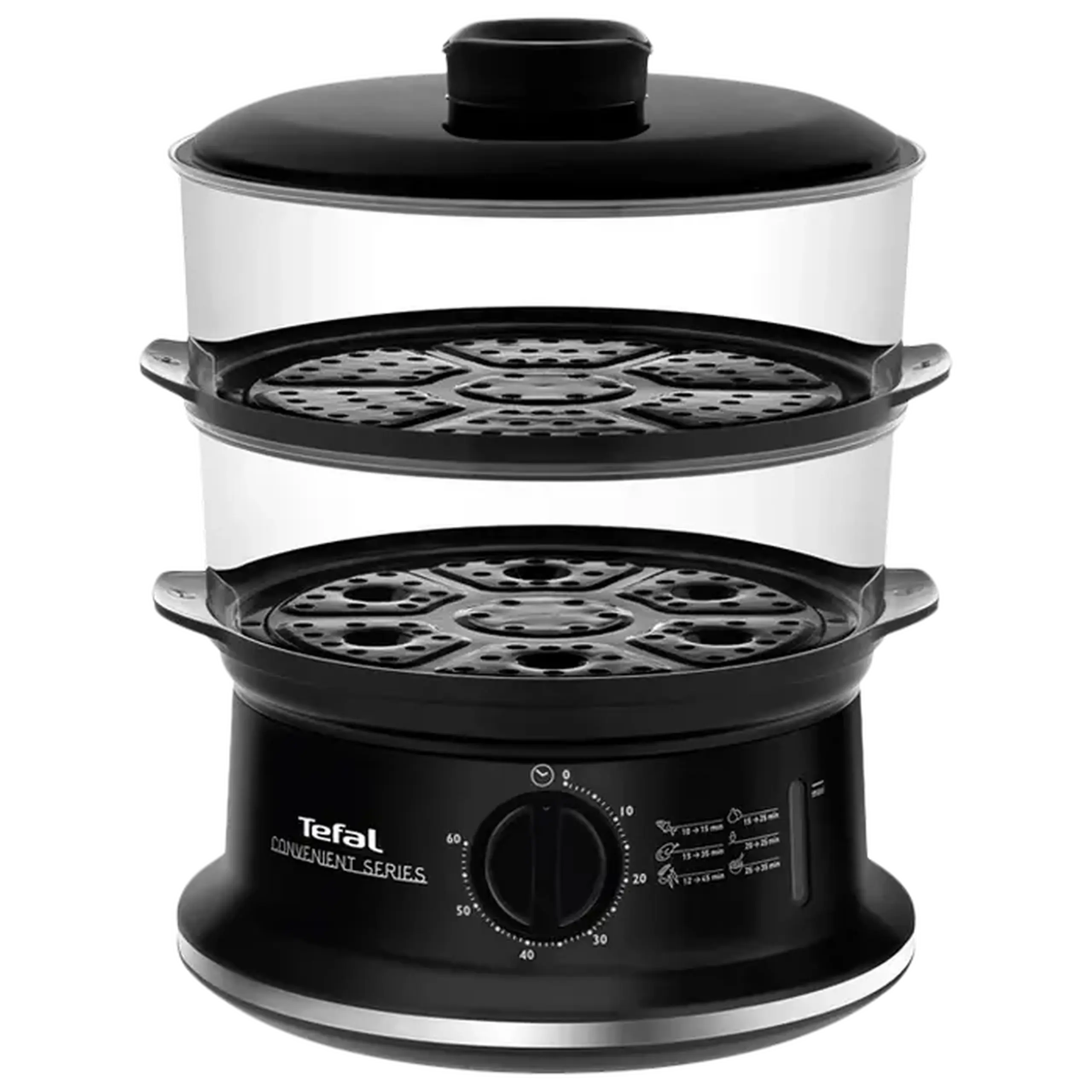Aparat de gătit cu aburi Tefal Convenient, Negru