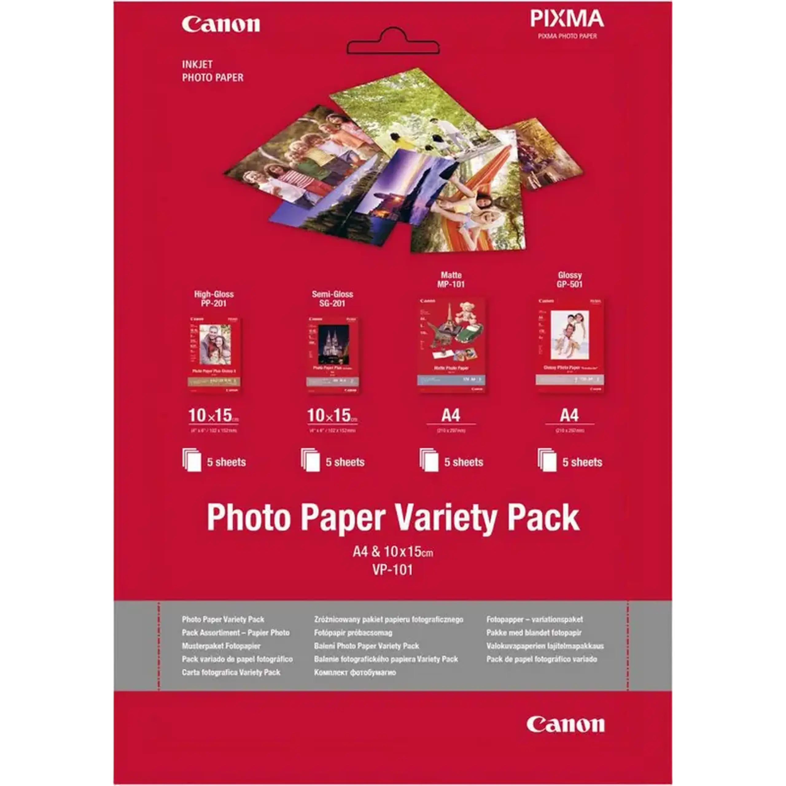 Hârtie fotografică Canon Photo Paper Variety Pack, A4