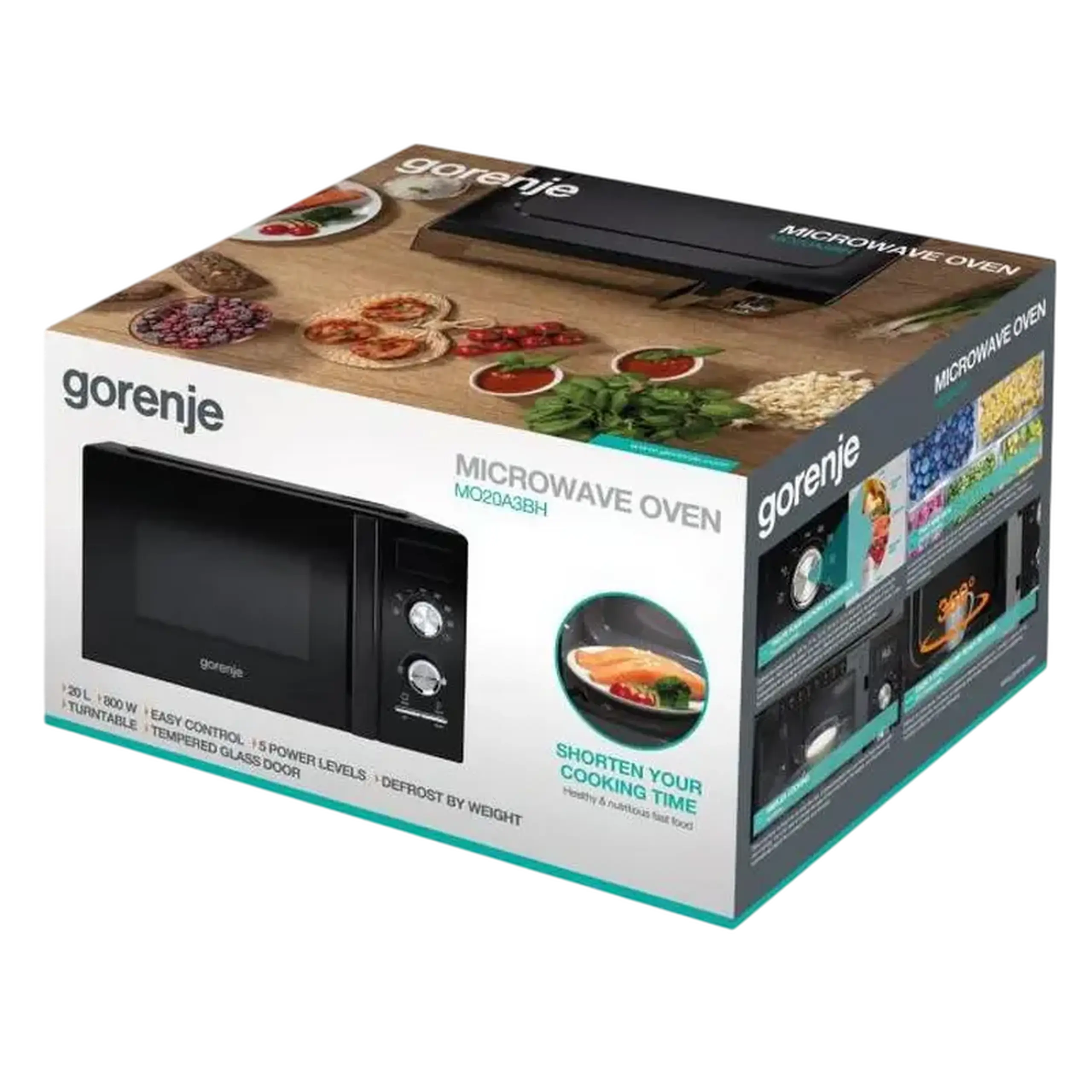 Cuptor cu microunde Gorenje MO20A3BH, Negru