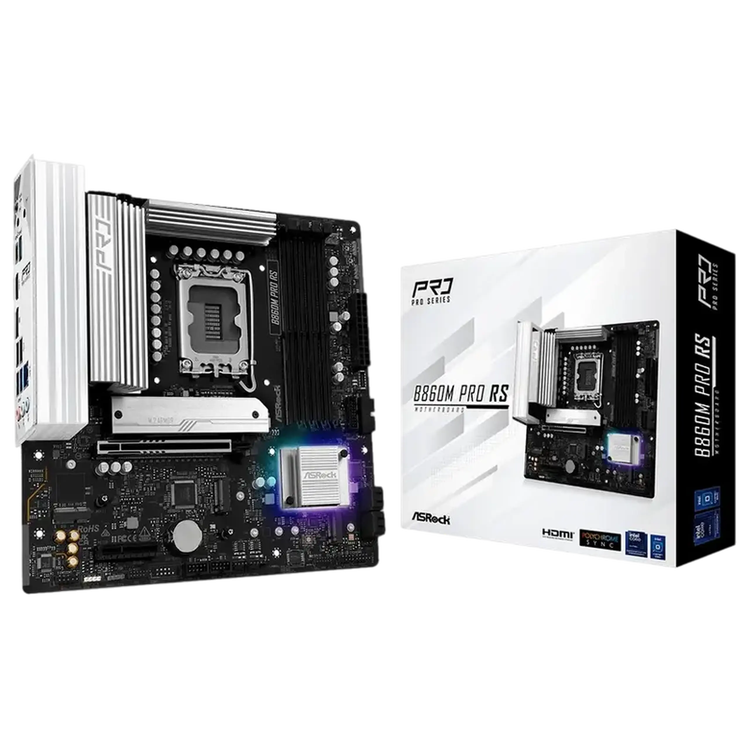Placă de bază ASRock B860M PRO RS, LGA1851, Intel B860, Micro-ATX
