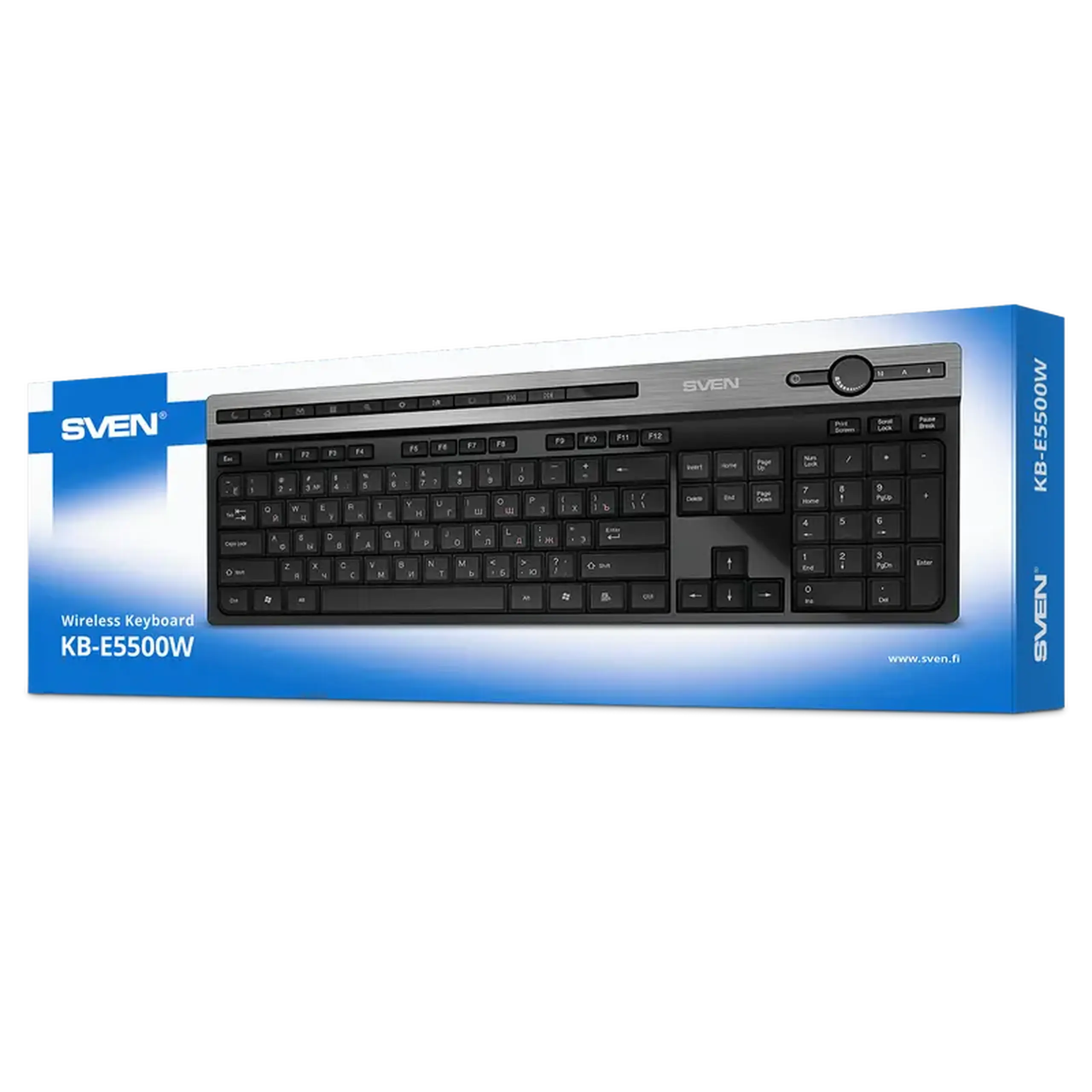 Tastatură SVEN KB-E5500W, Fără fir, Negru