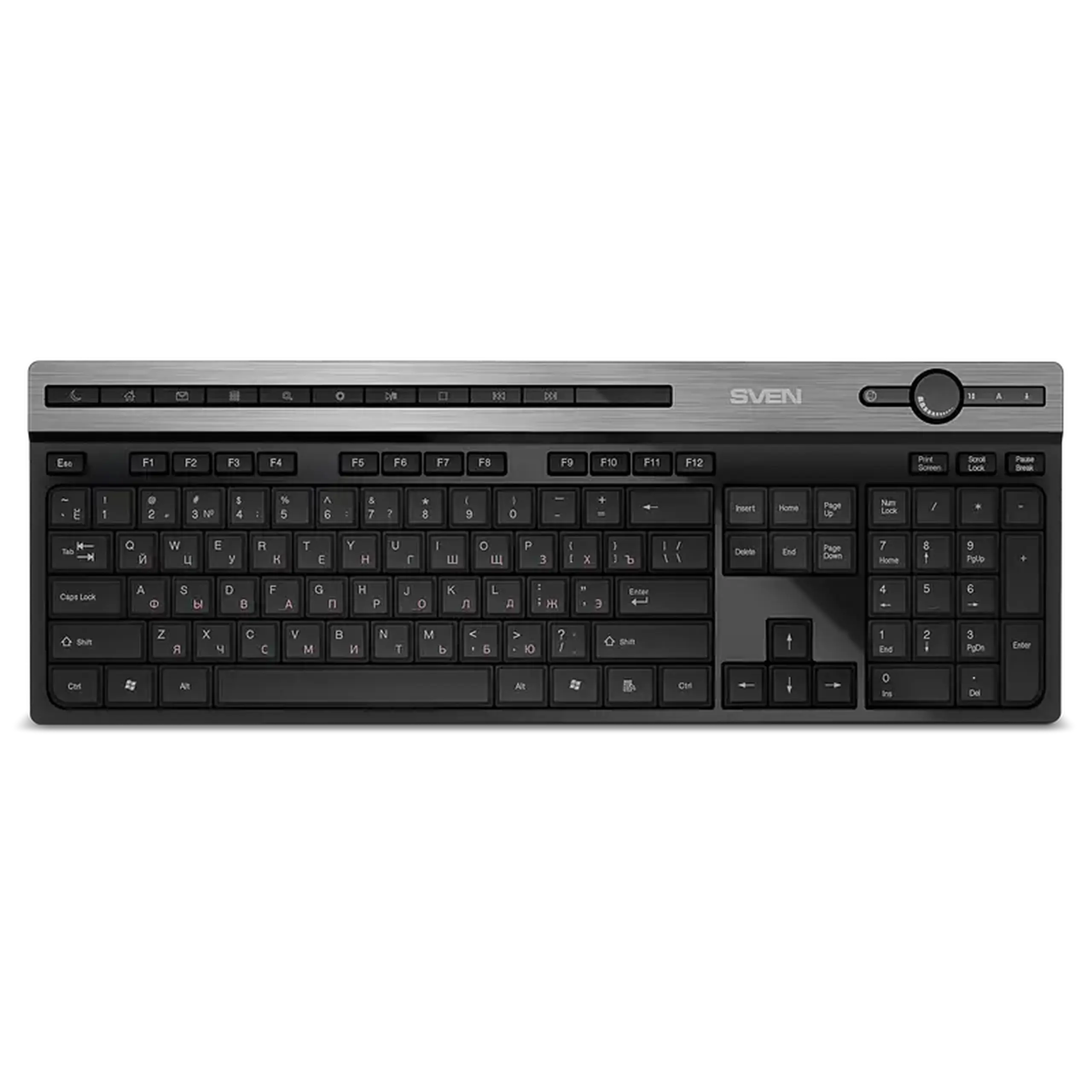 Tastatură SVEN KB-E5500W, Fără fir, Negru