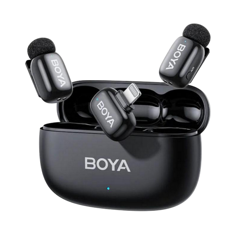 Microfon portabil pentru înregistrare vocală Boya mini 2-03, Fără fir, Negru