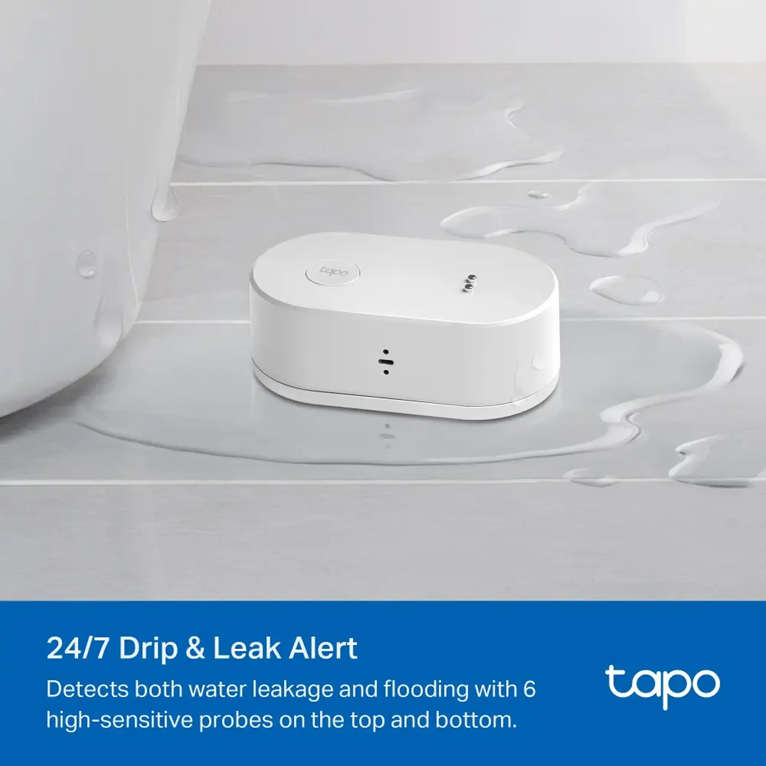 Detector de scurgeri TP-LINK Tapo T300, Alb