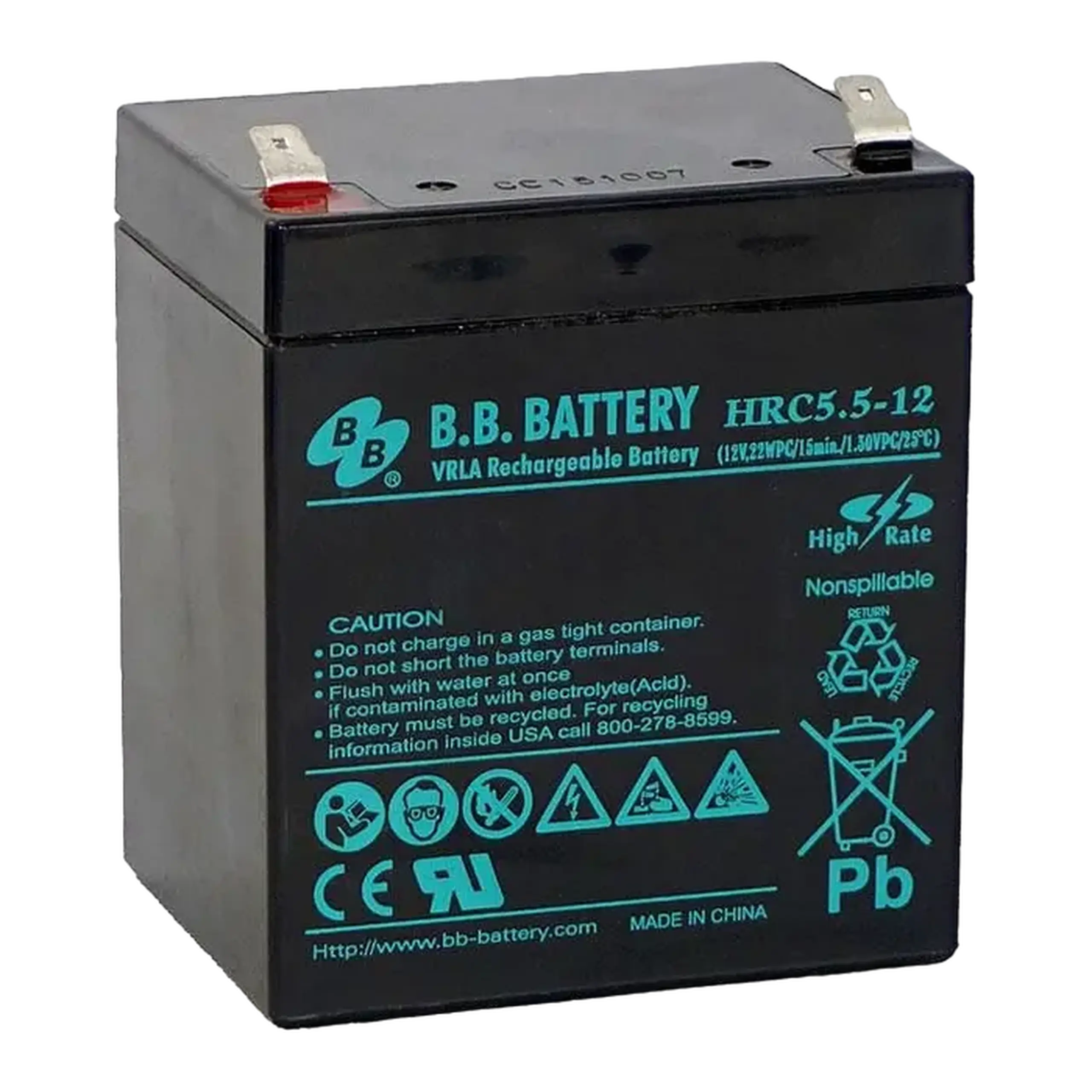 Acumulator UPS B.B. HRC5.5-12, 12V, 5,5Ah