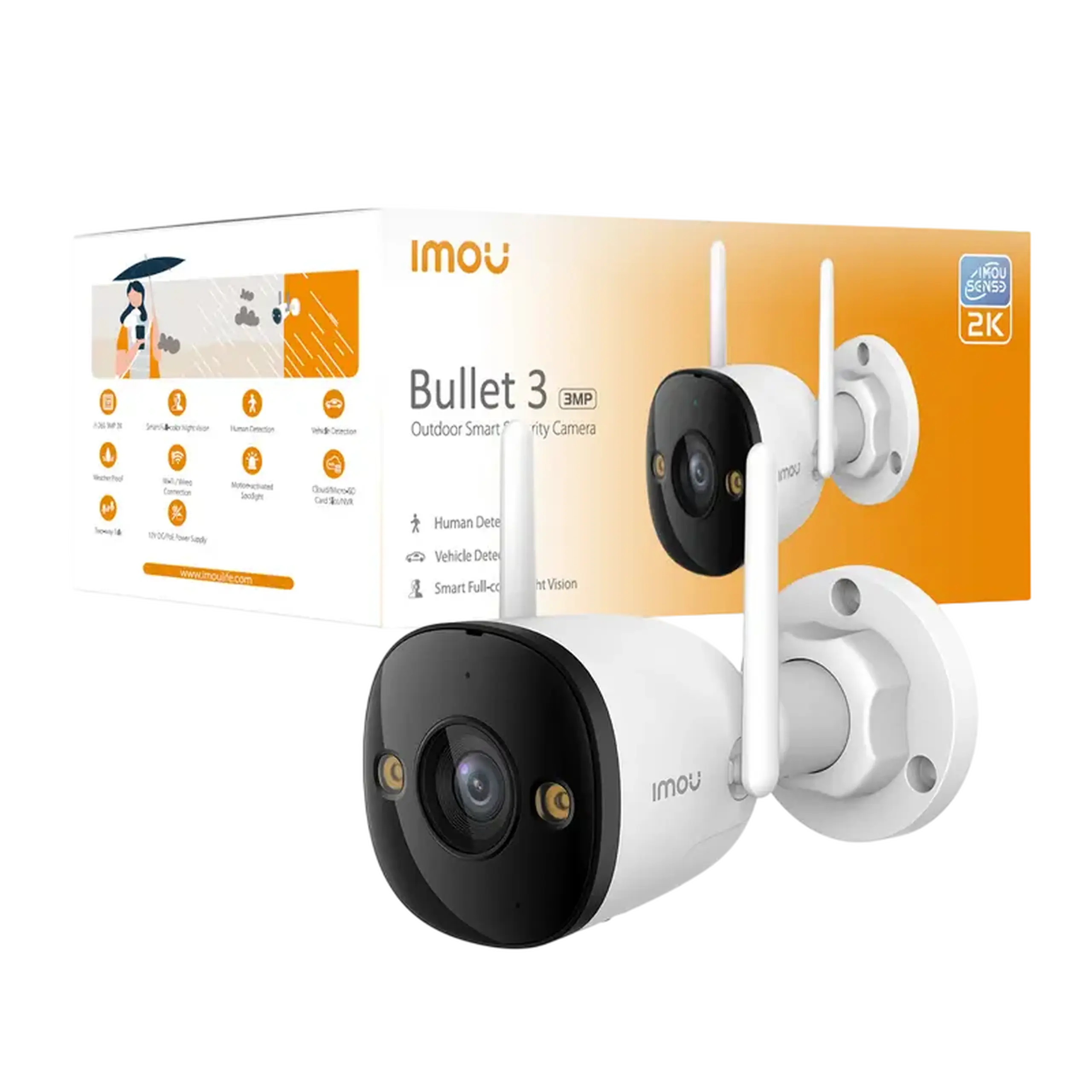 Camera de supraveghere IMOU Bullet 3 3MP, Alb