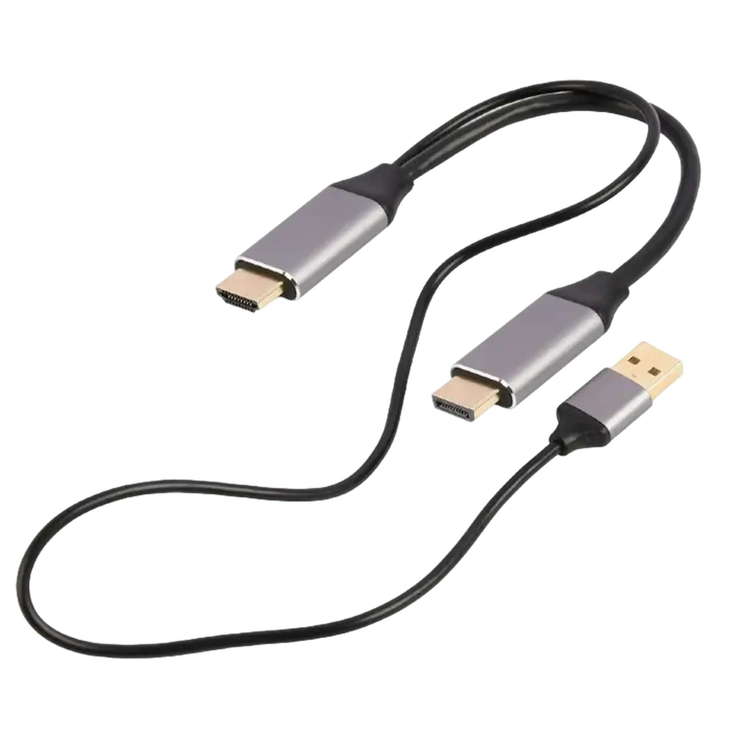 Adaptor Cablexpert A-HDMIM-DPM-01, HDMI - DisplayPort, USB Type-A, 2m, Negru