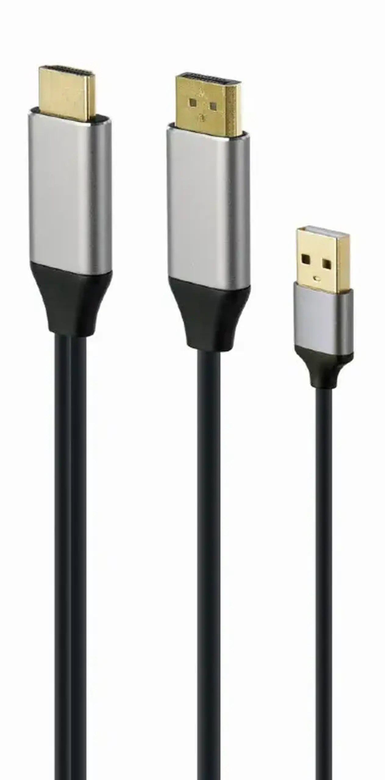 Adaptor Cablexpert A-HDMIM-DPM-01, HDMI - DisplayPort, USB Type-A, 2m, Negru
