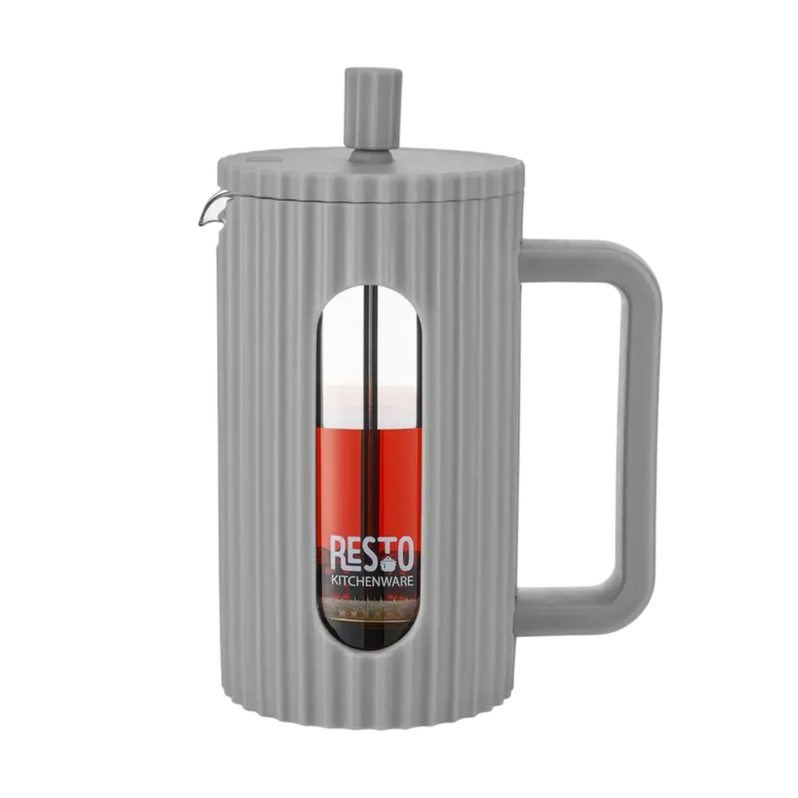 Cafetiera French Press RESTO 90532, 0,6L, Gri deschis