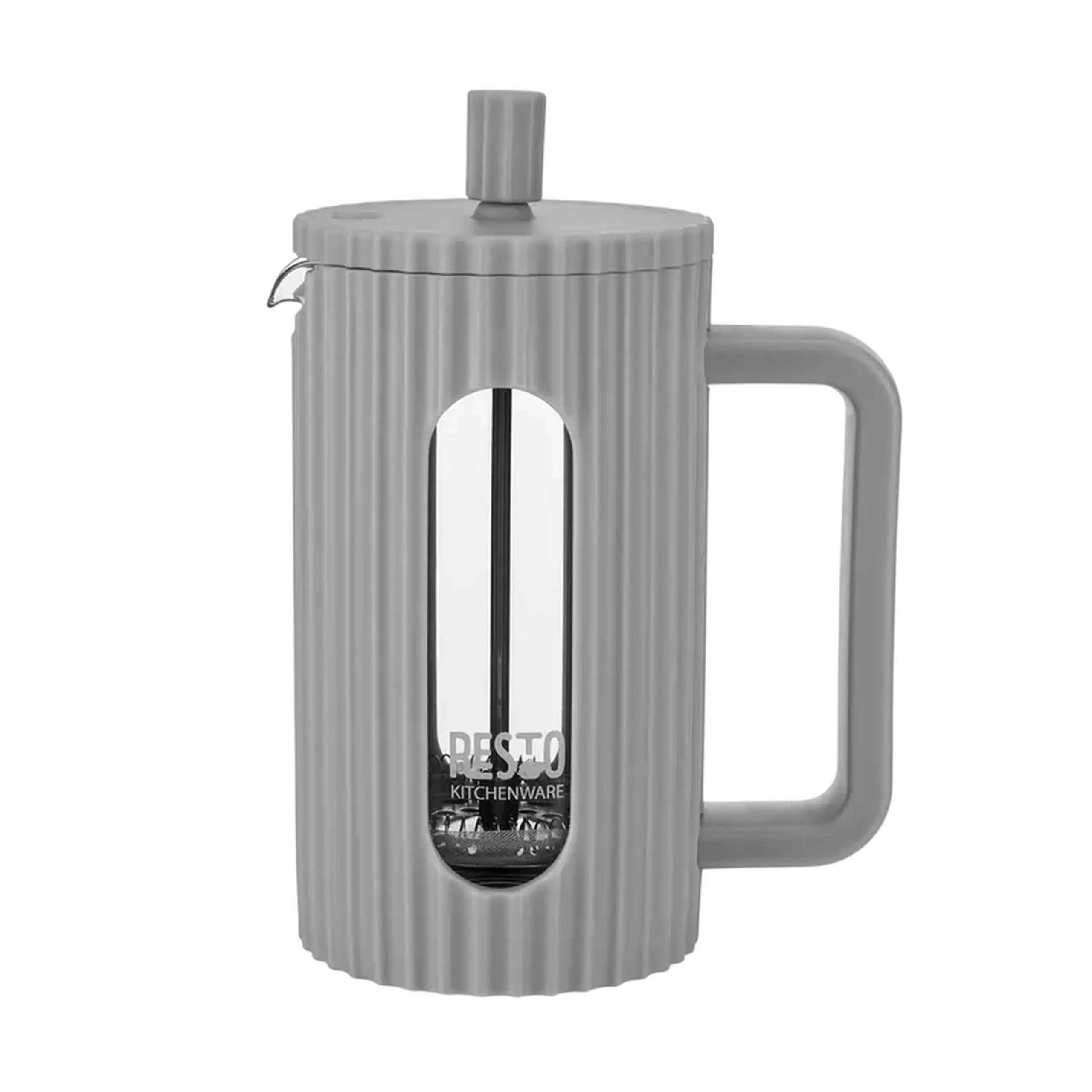 Cafetiera French Press RESTO 90532, 0,6L, Gri deschis