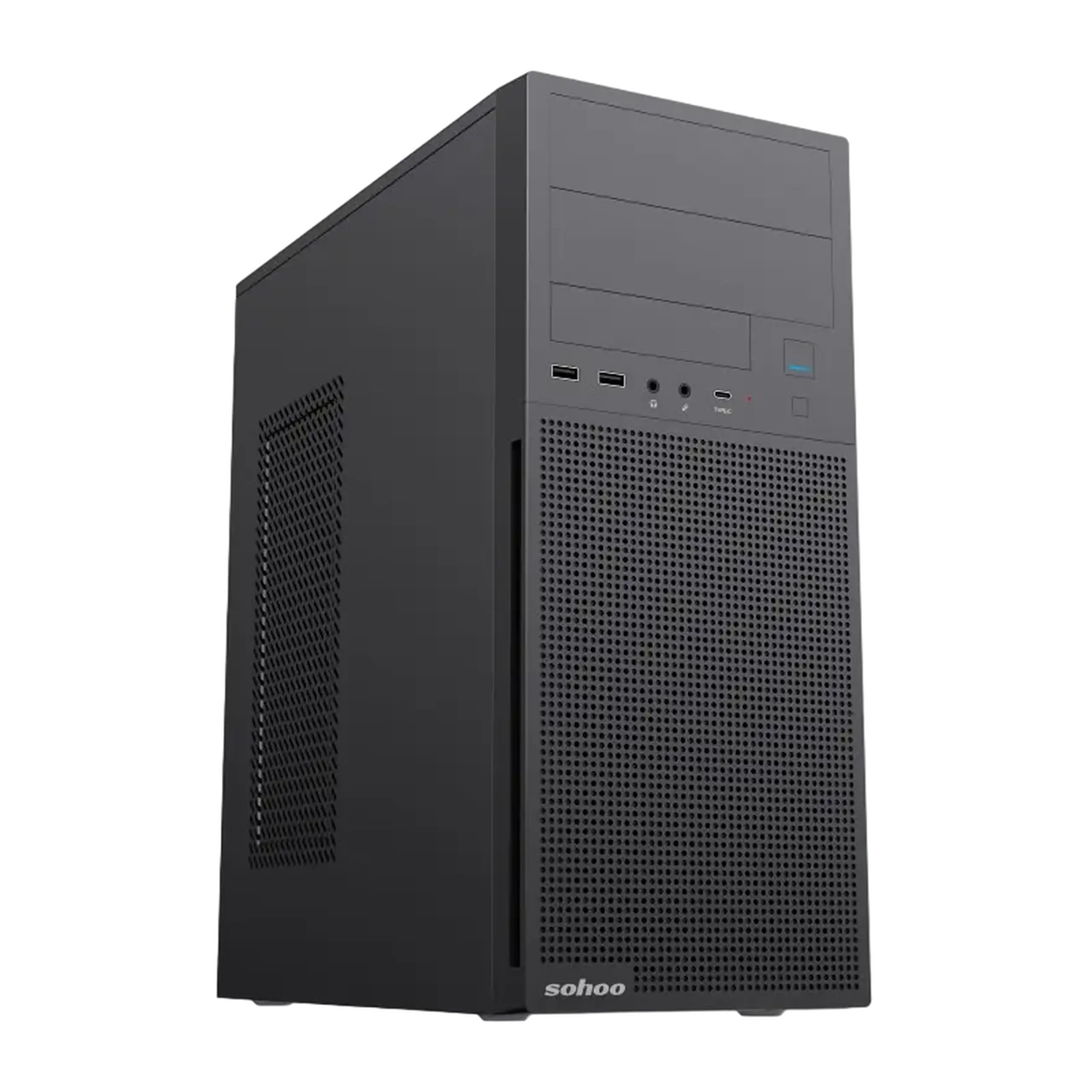 Carcasă PC Sohoo 2816BK, Midi-Tower, ATX, Negru