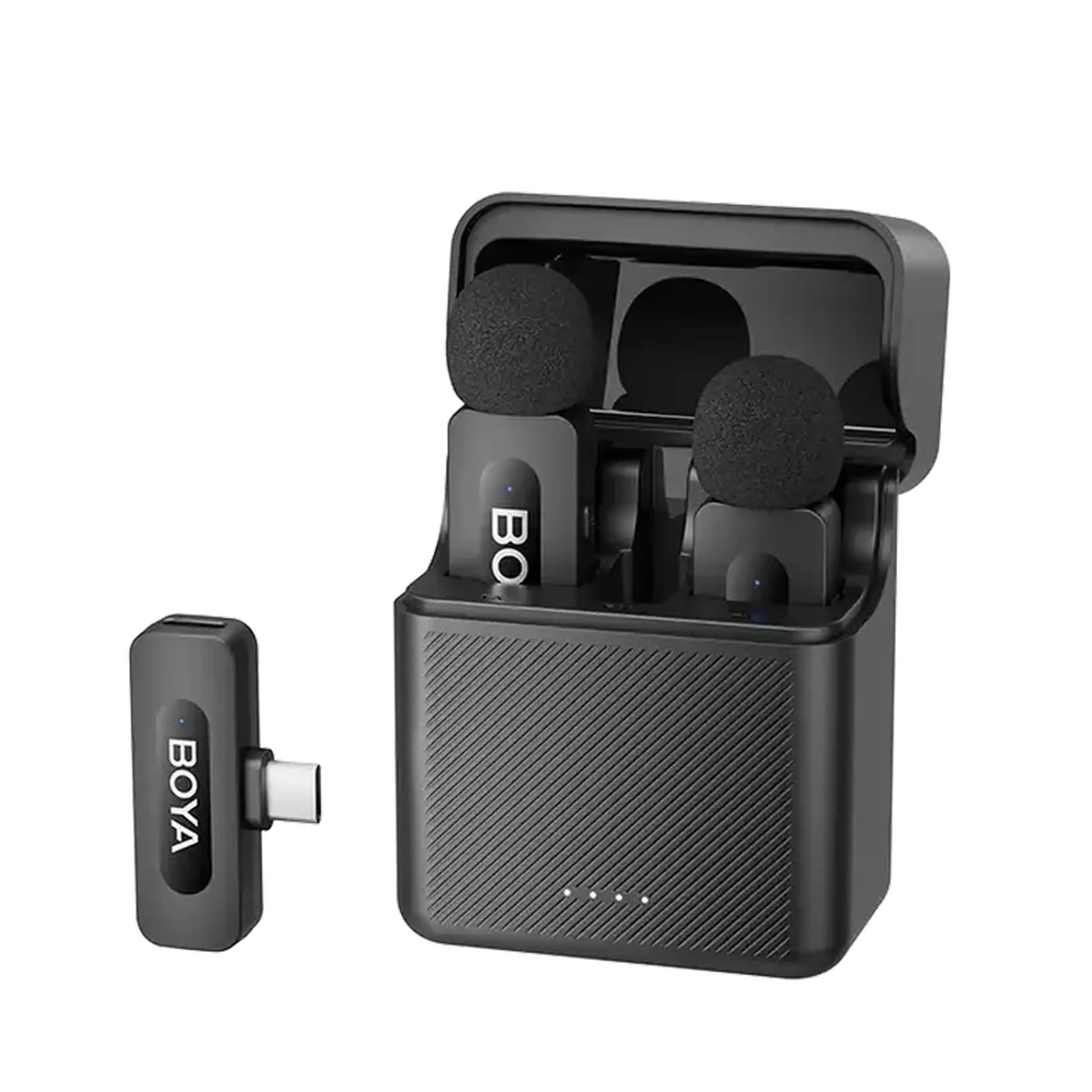 Microfon portabil pentru înregistrare vocală Boya BY-V30, Fără fir, Negru