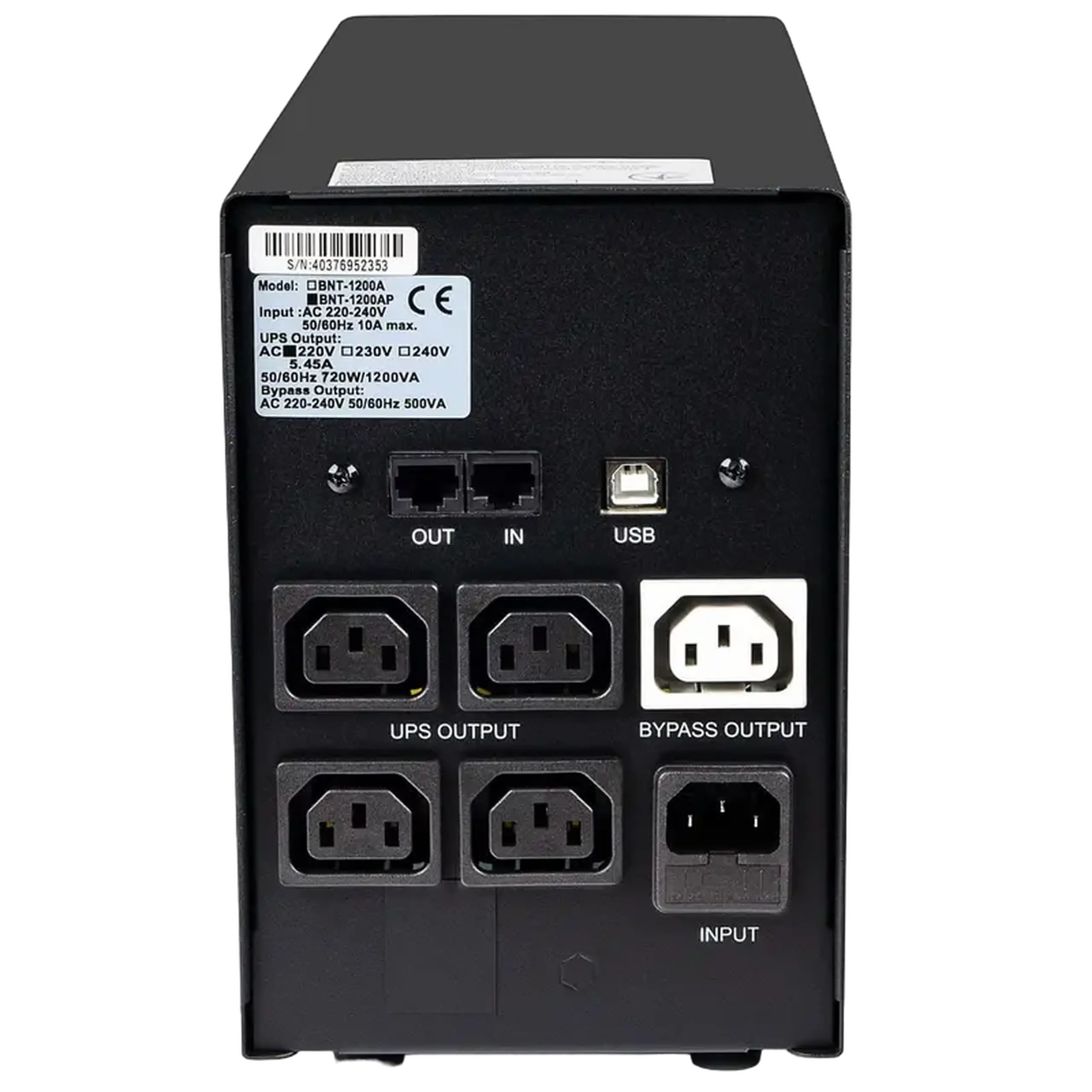 Sursă de alimentare neîntreruptibilă PCM BNT-1200AP, Linear-interactiv, 1200VA, Turn