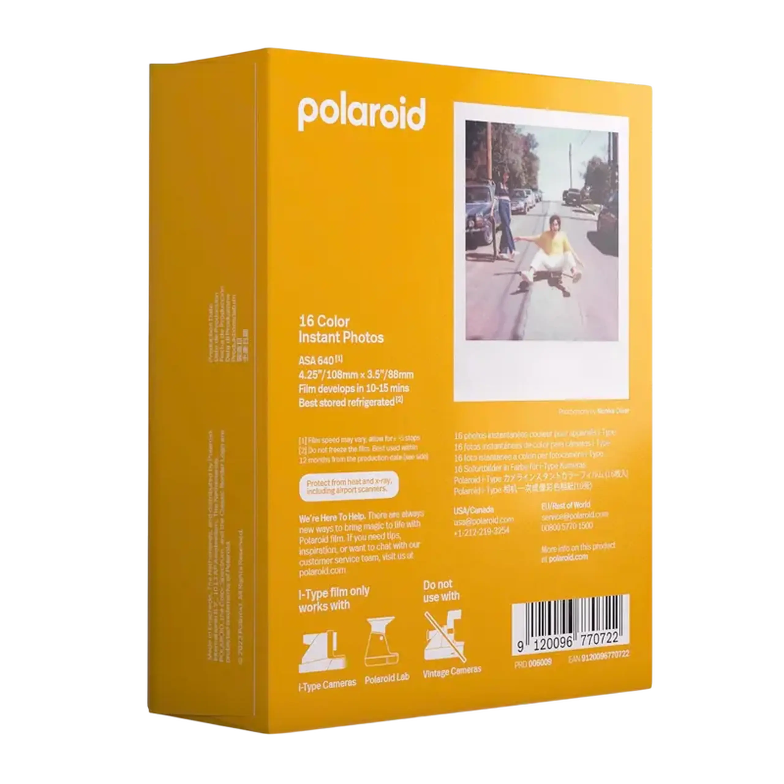 Hârtie foto Polaroid Color Film pentru i-Type,Double Pack, 16 buc