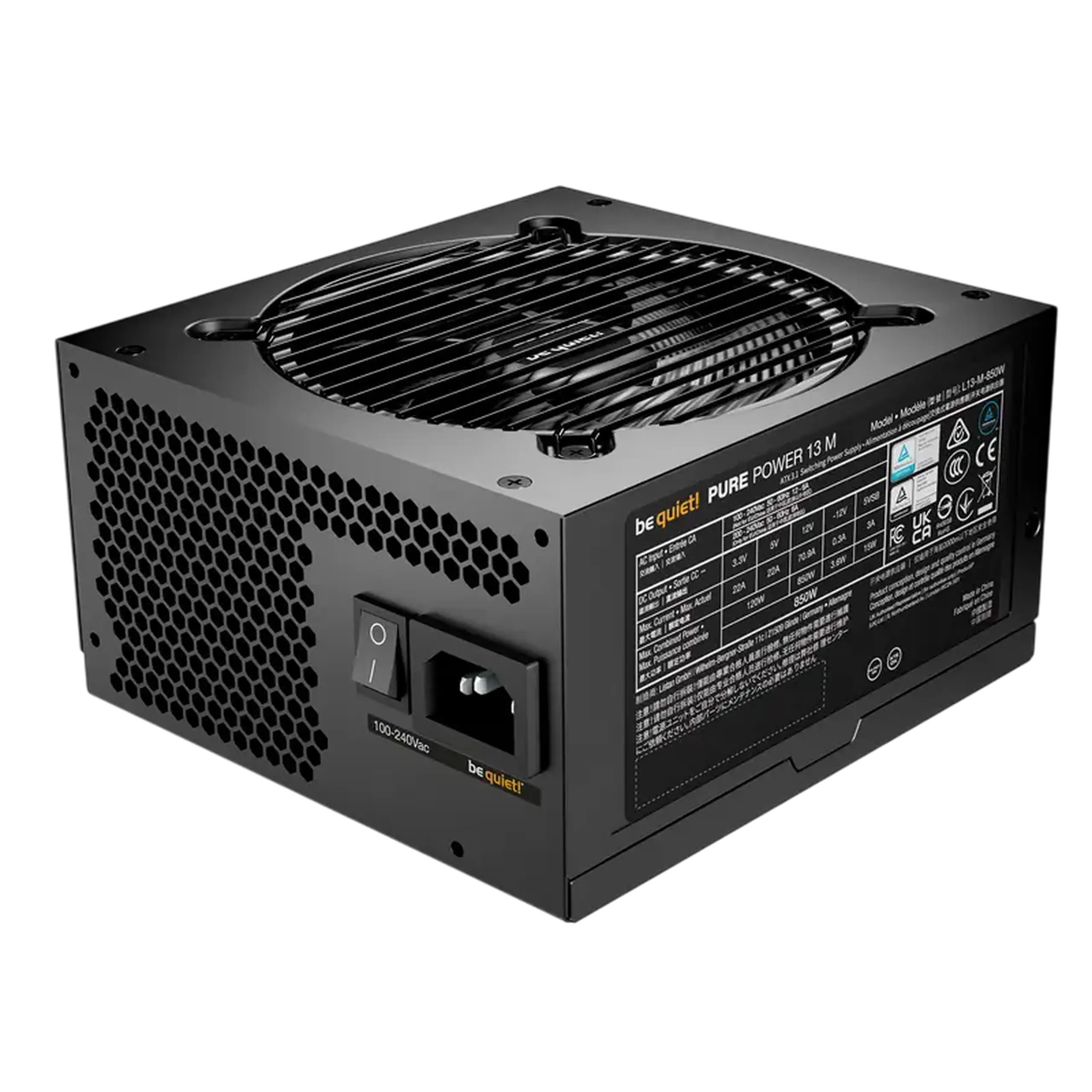 Sursă Alimentare PC be quiet! Pure Power 13 M, 850W, ATX, Complet modular