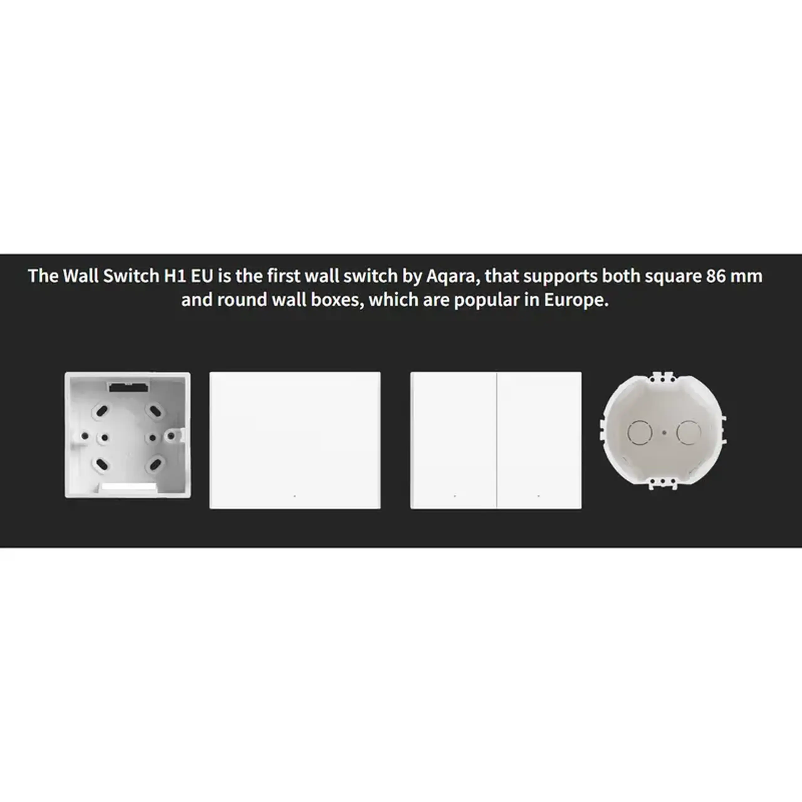 Întrerupător inteligent AQARA Smart Wall Switch H1, Alb