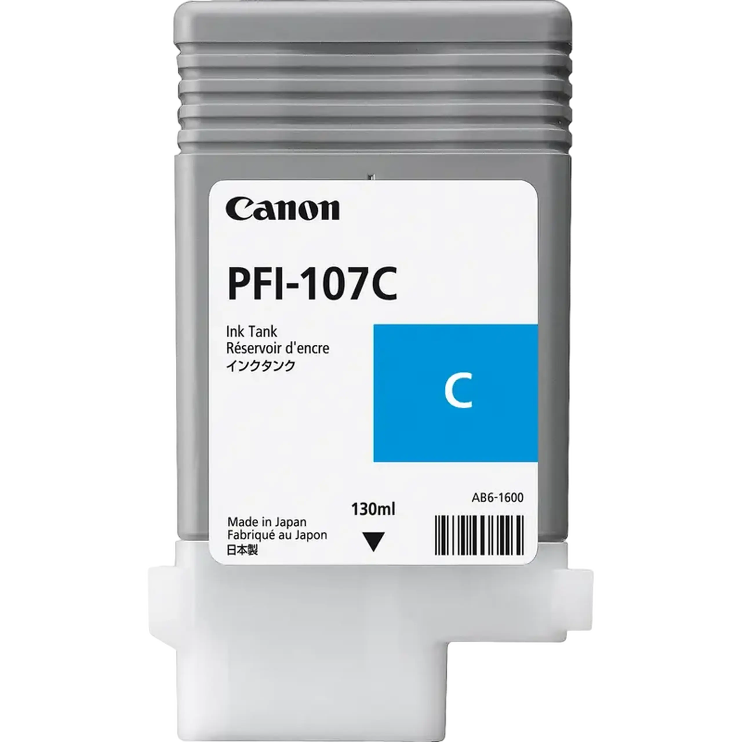 Cartuș de cerneală Canon PFI-107, 130ml, Cyan