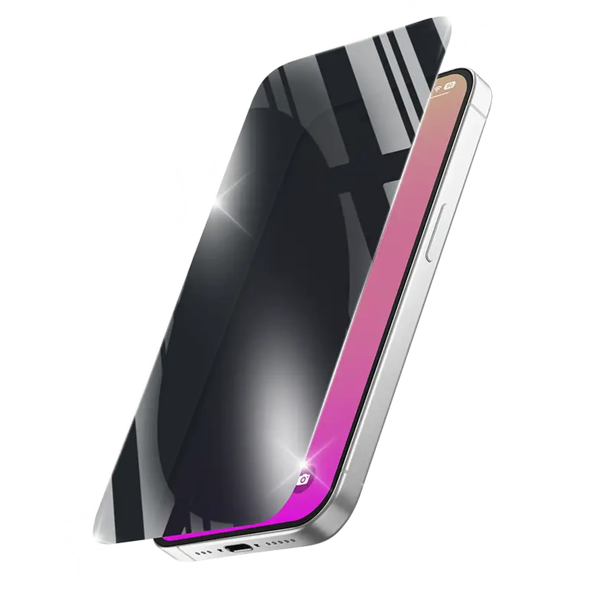 Sticlă de protecție Cellularline Tempered Glass Privacy pentru Apple iPhone 17, Negru