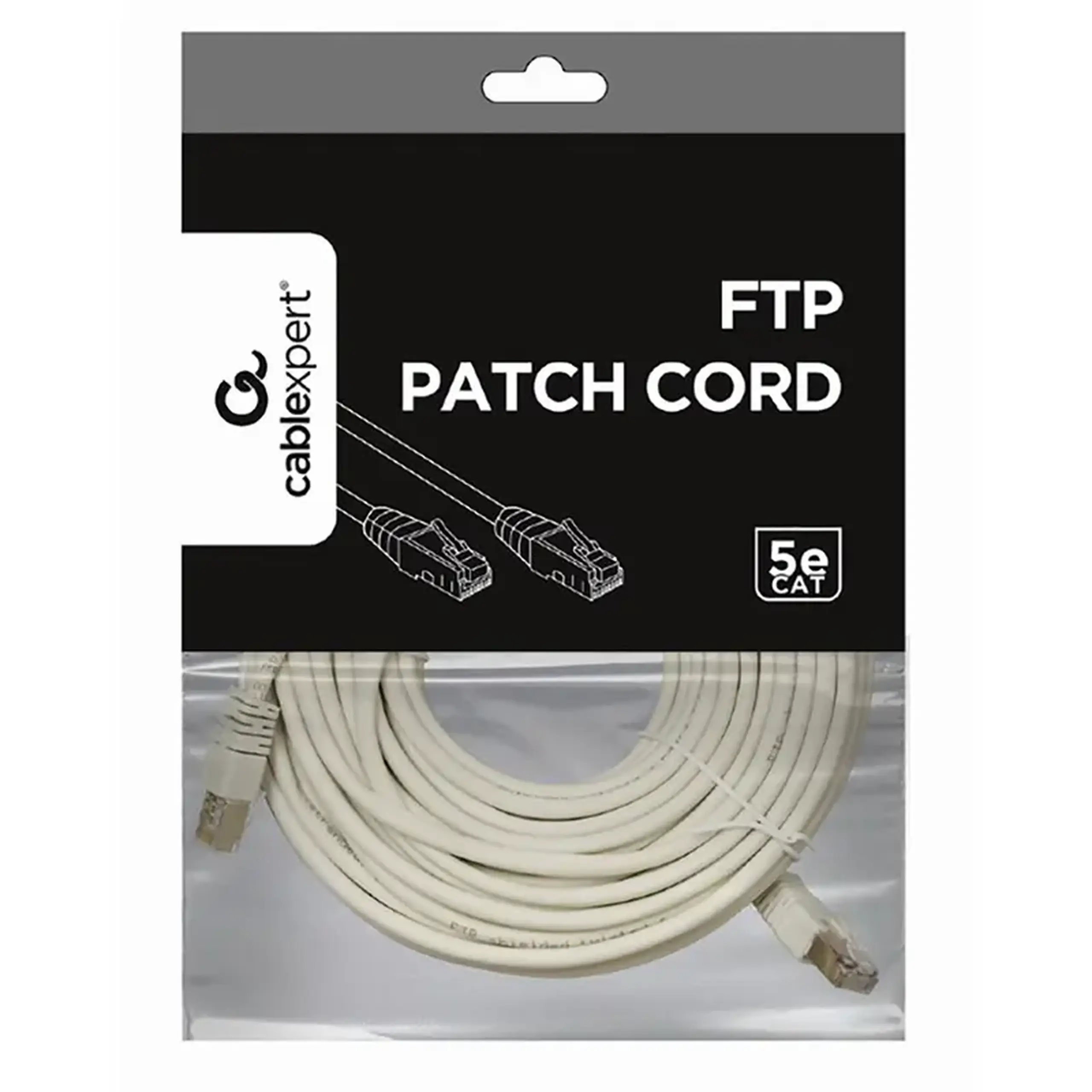 Patch cord Cablexpert PP12-50M, CAT5e UTP, 50m, Gri