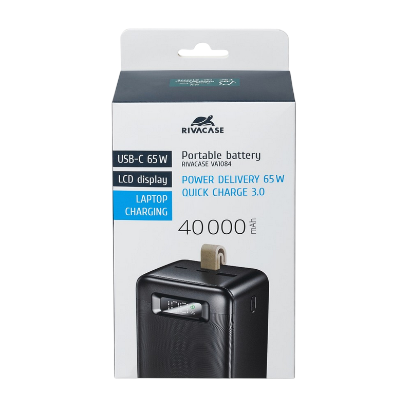 Acumulator extern Rivacase VA1084, 40000mAh, Negru