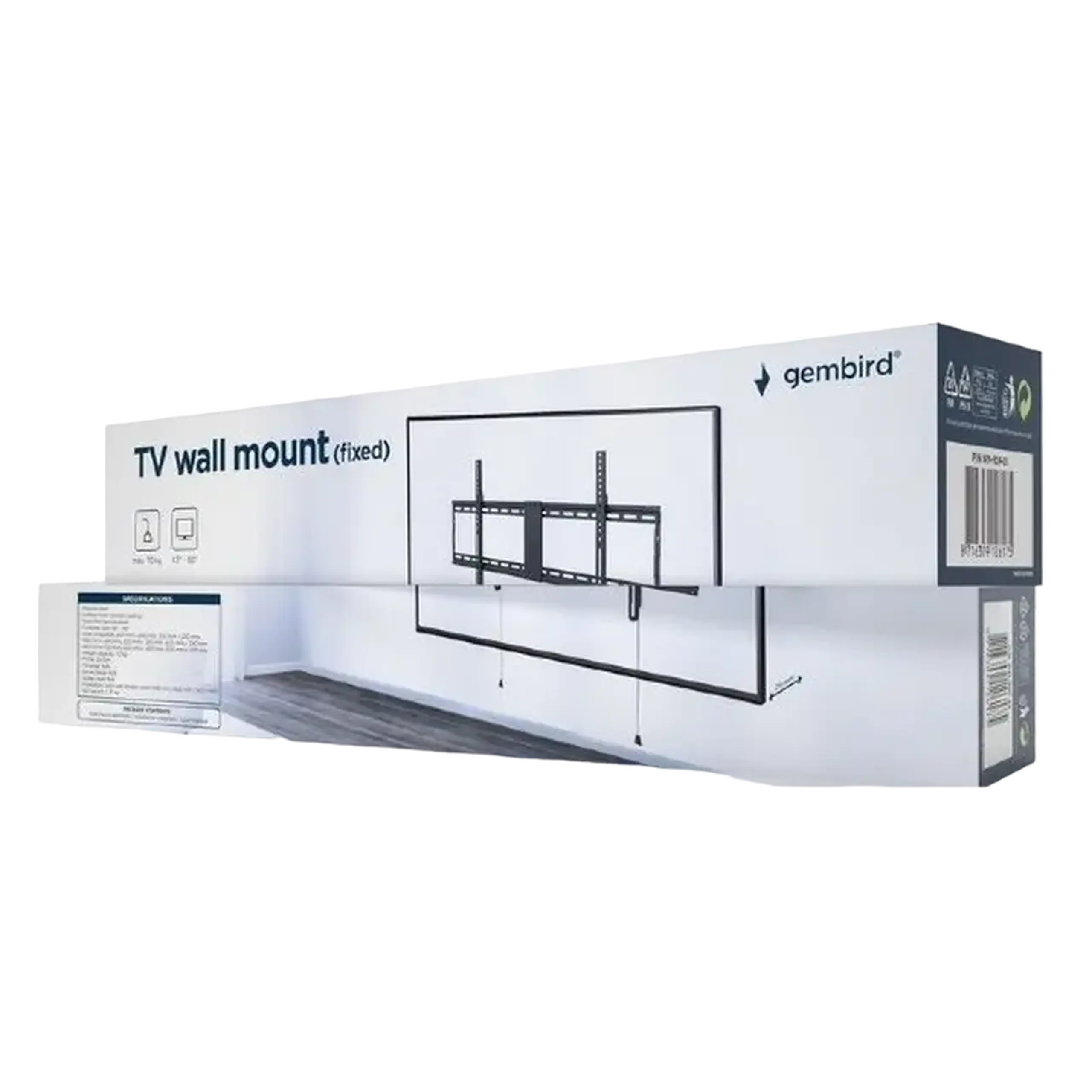 Suport TV de perete Gembird WM-90F-01, Negru