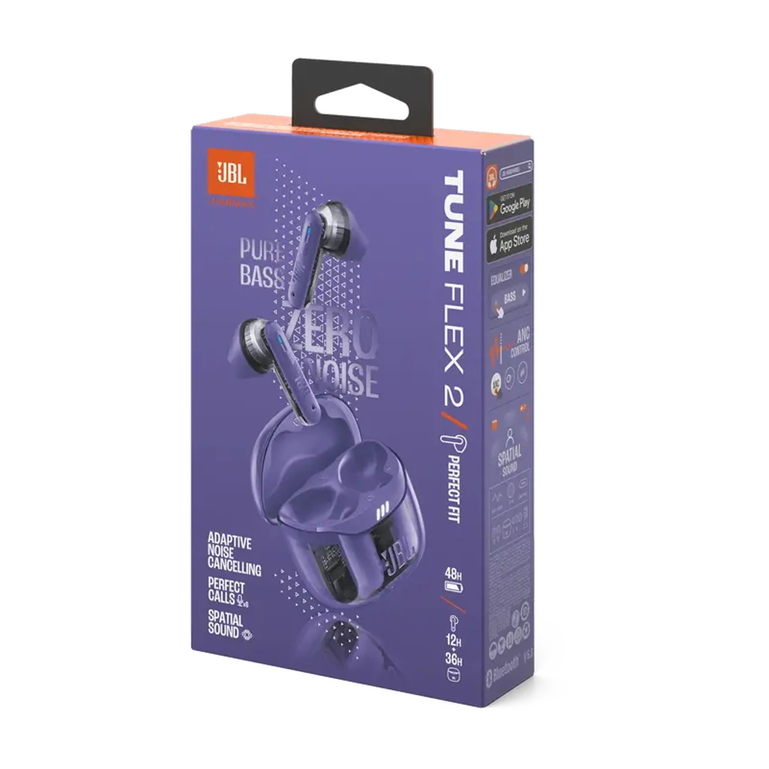 Căști JBL Tune Flex 2 Ghost, Violet