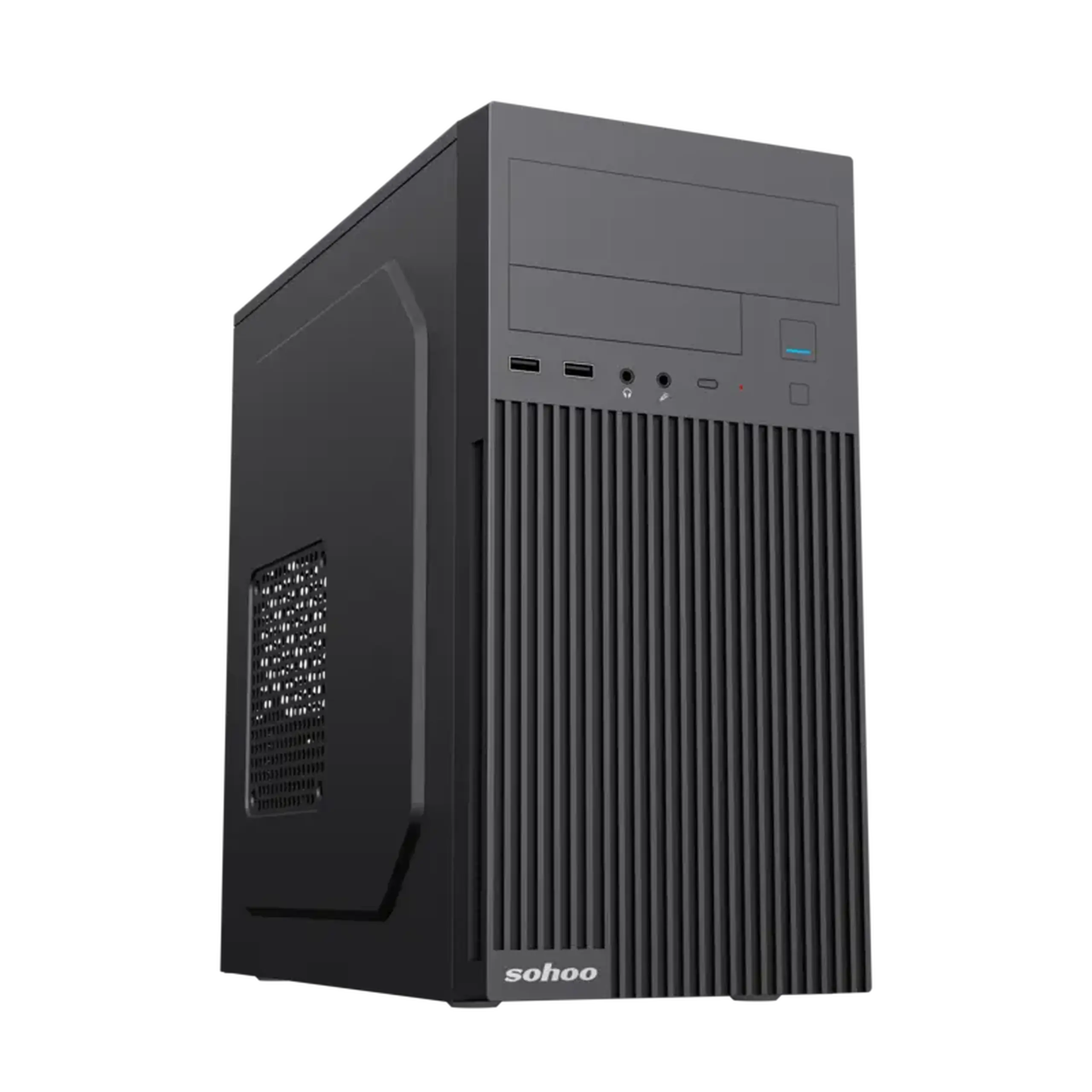 Carcasă PC Sohoo 6521BK, Micro-ATX, ATX, Negru