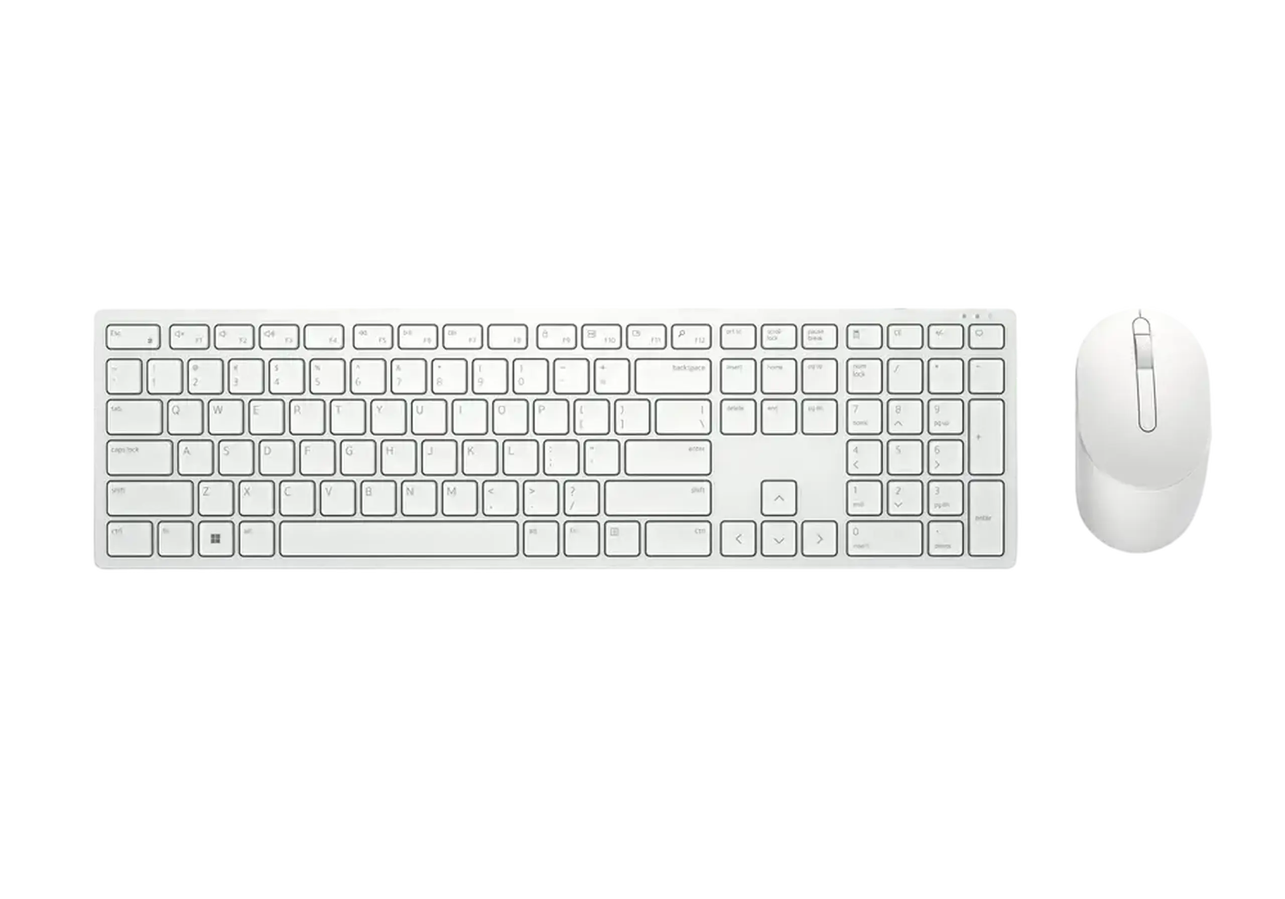 Set Tastatură + Mouse DELL KM5221W, Fără fir, Alb